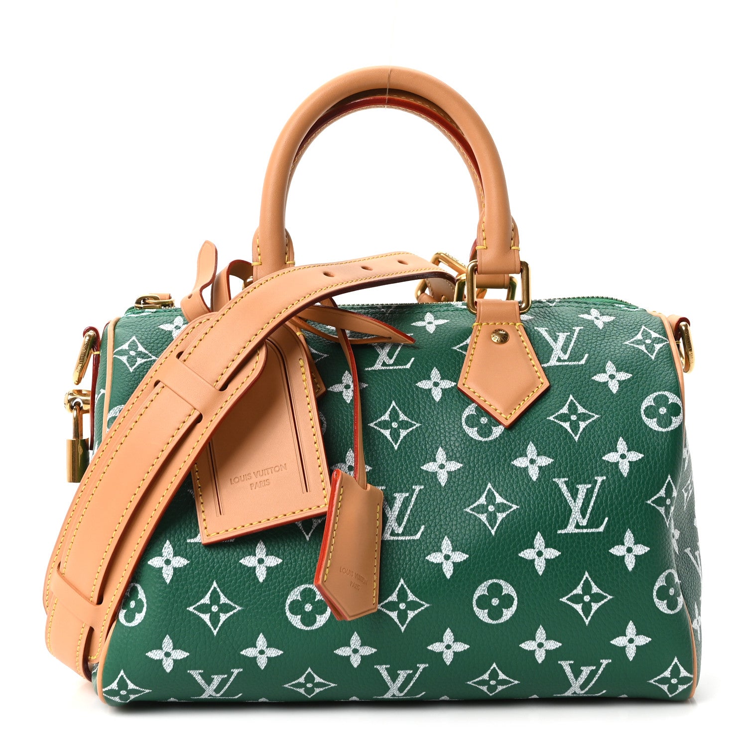 Calfskin Monogram Speedy P9 Bandouliere 25 Green