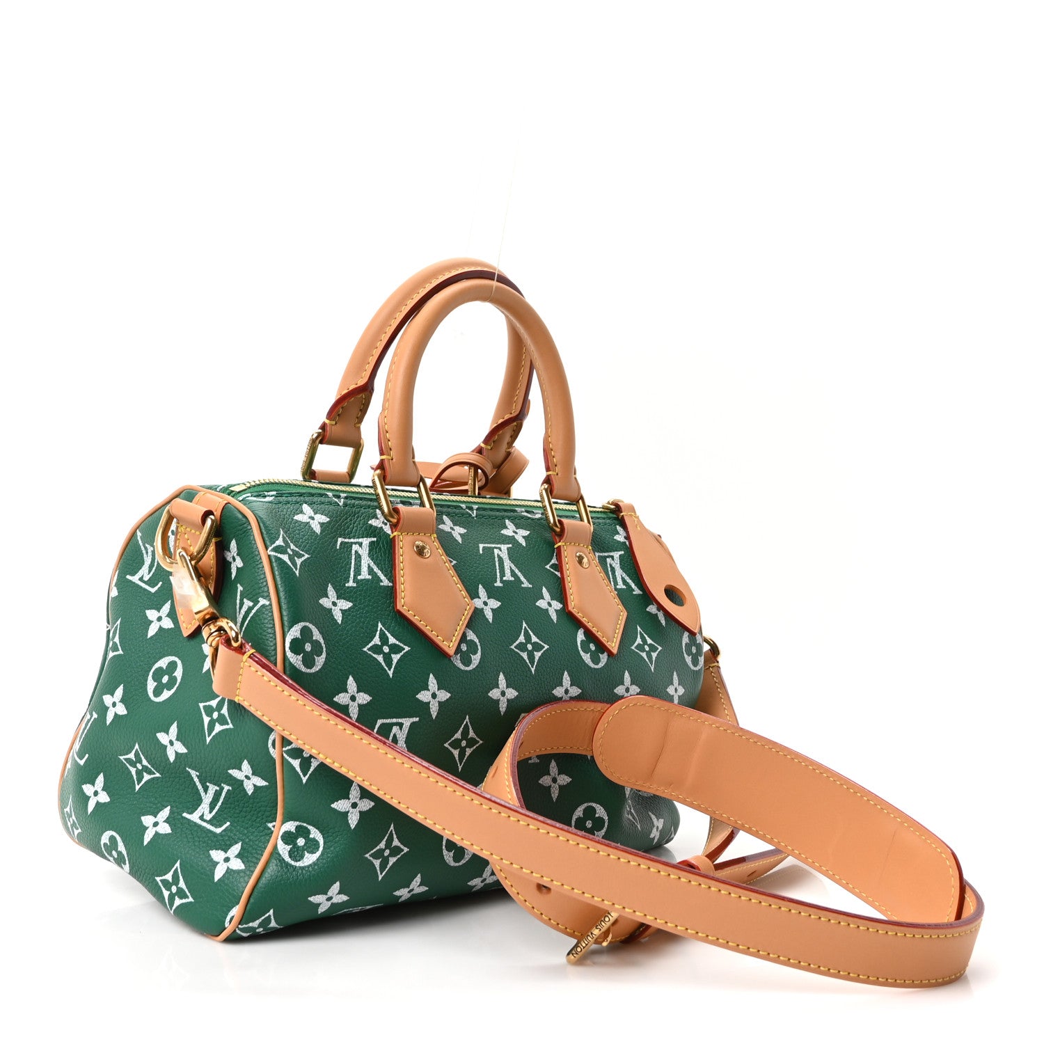 Calfskin Monogram Speedy P9 Bandouliere 25 Green — view 4