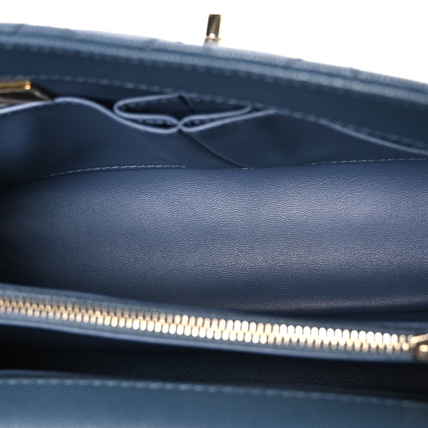 Caviar Quilted Small Coco Handle Flap Blue — view 5