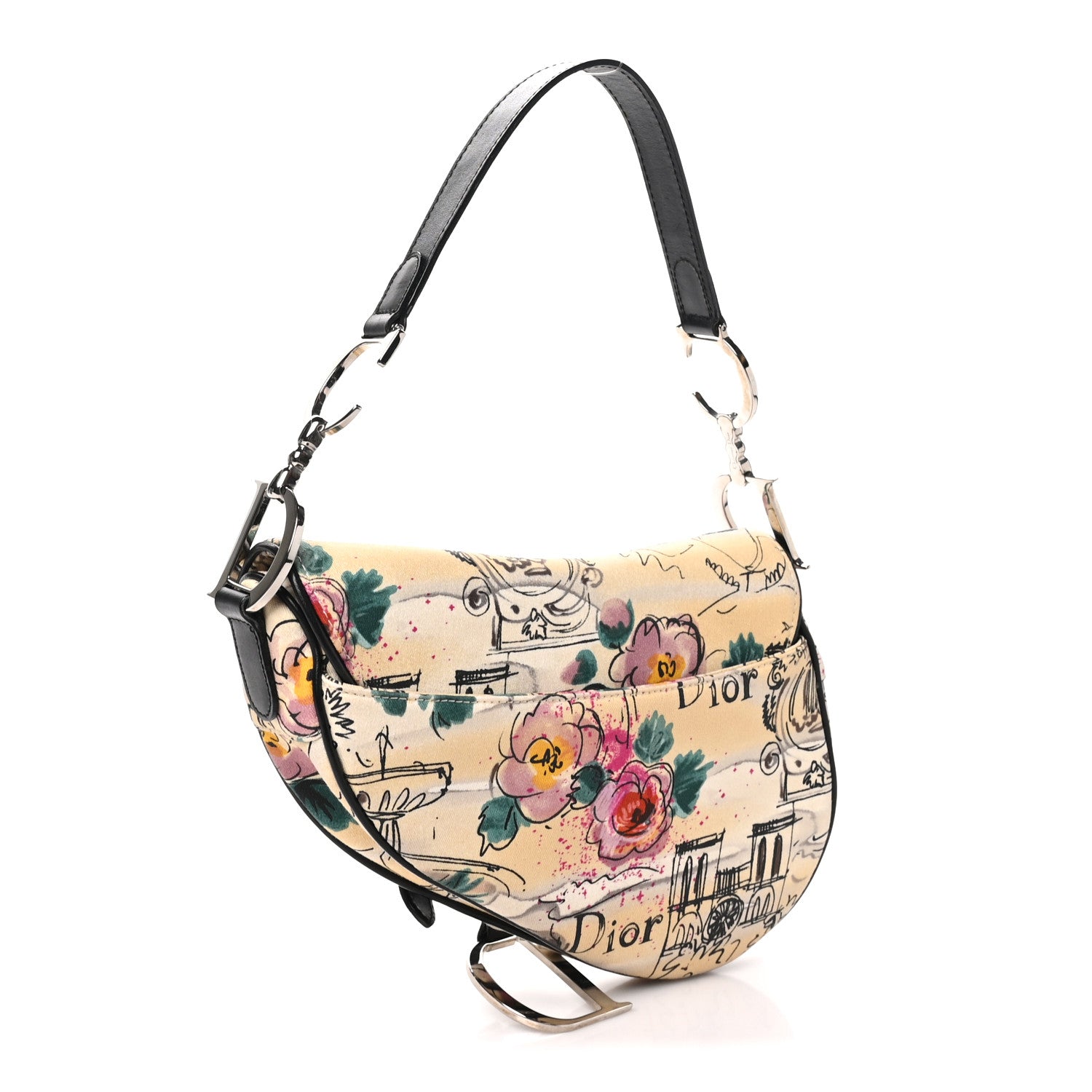 Canvas Paris 50s Saddle Bag Multicolor — view 3