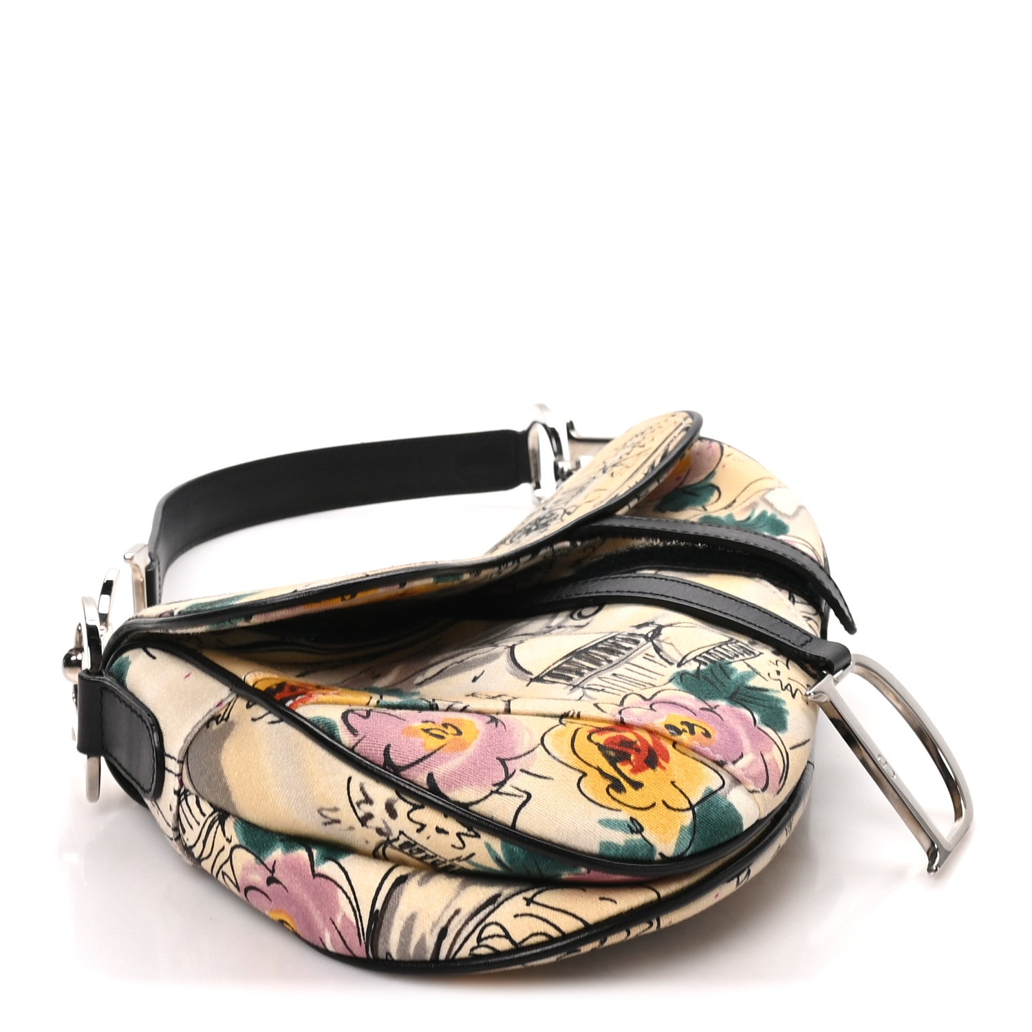 Canvas Paris 50s Saddle Bag Multicolor — view 4