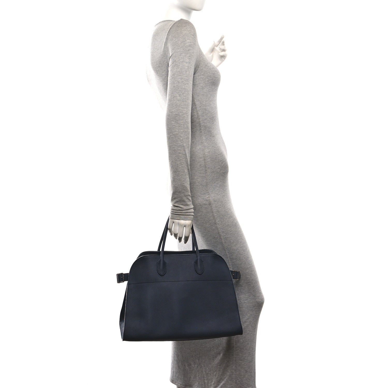 Matte Grained Calfskin Soft Margaux 15 Marine — view 2