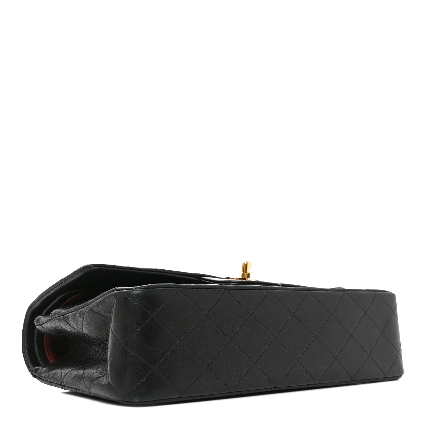 Lambskin Quilted Medium Double Flap Black — view 4