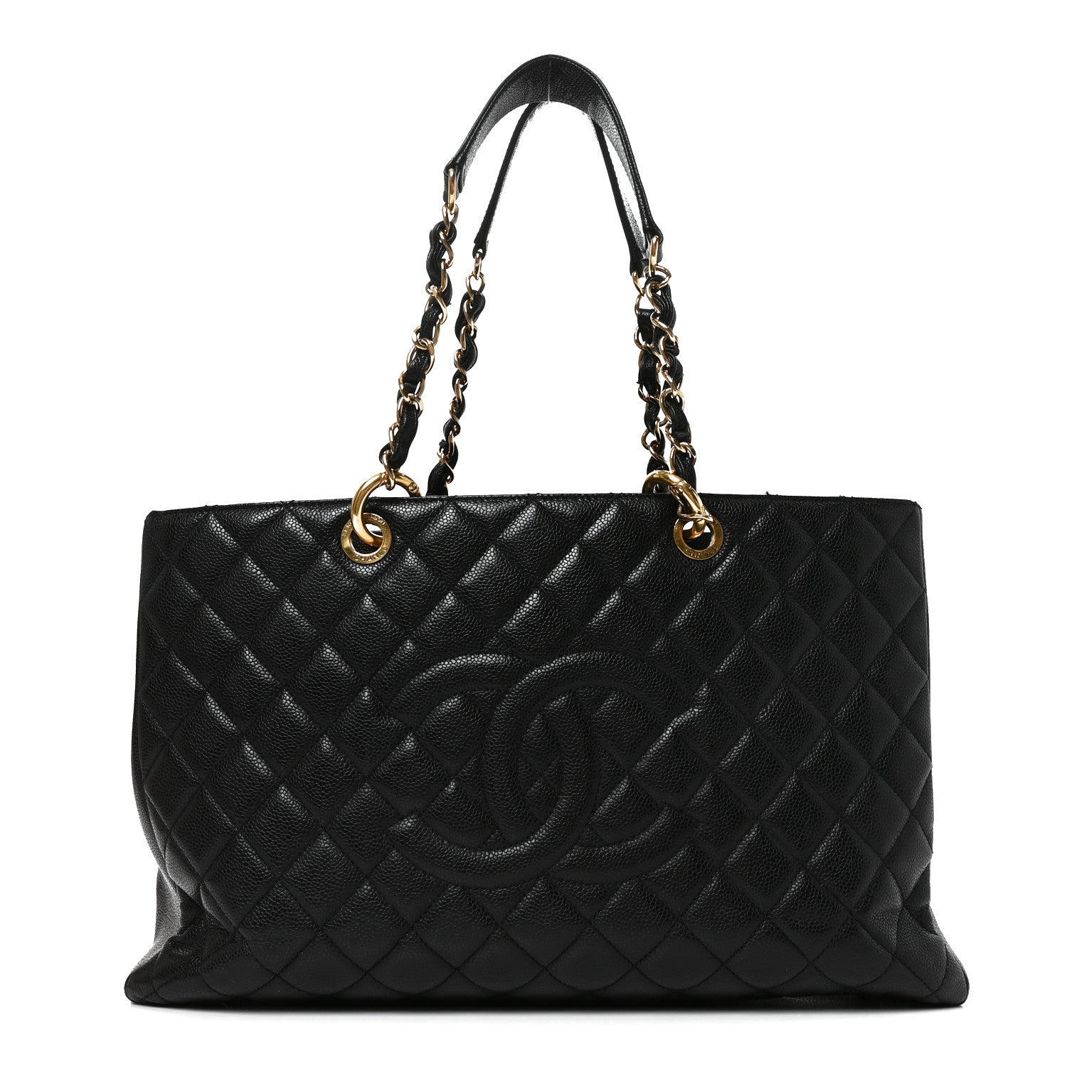 Caviar Quilted XL Grand Shopping Tote GST Black