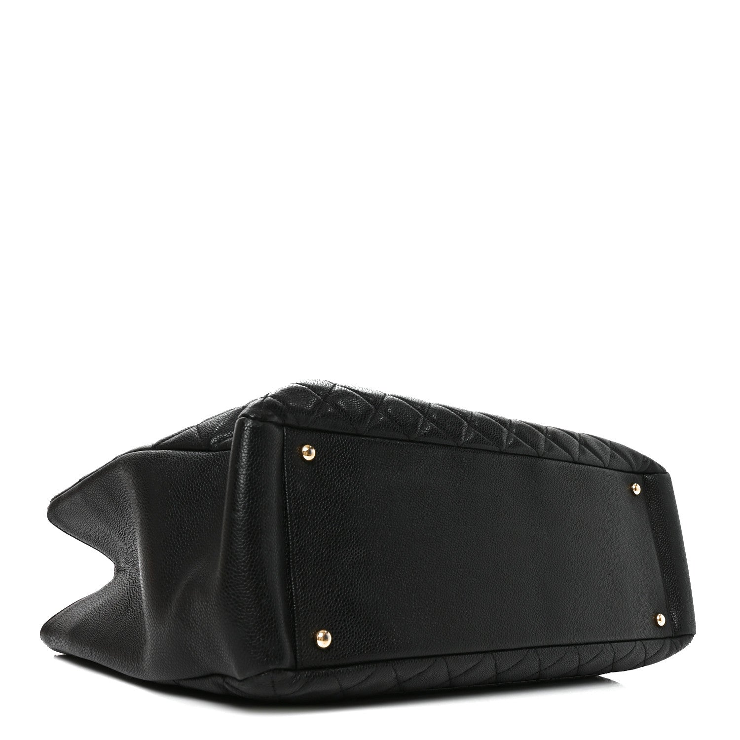 Caviar Quilted XL Grand Shopping Tote GST Black — view 4