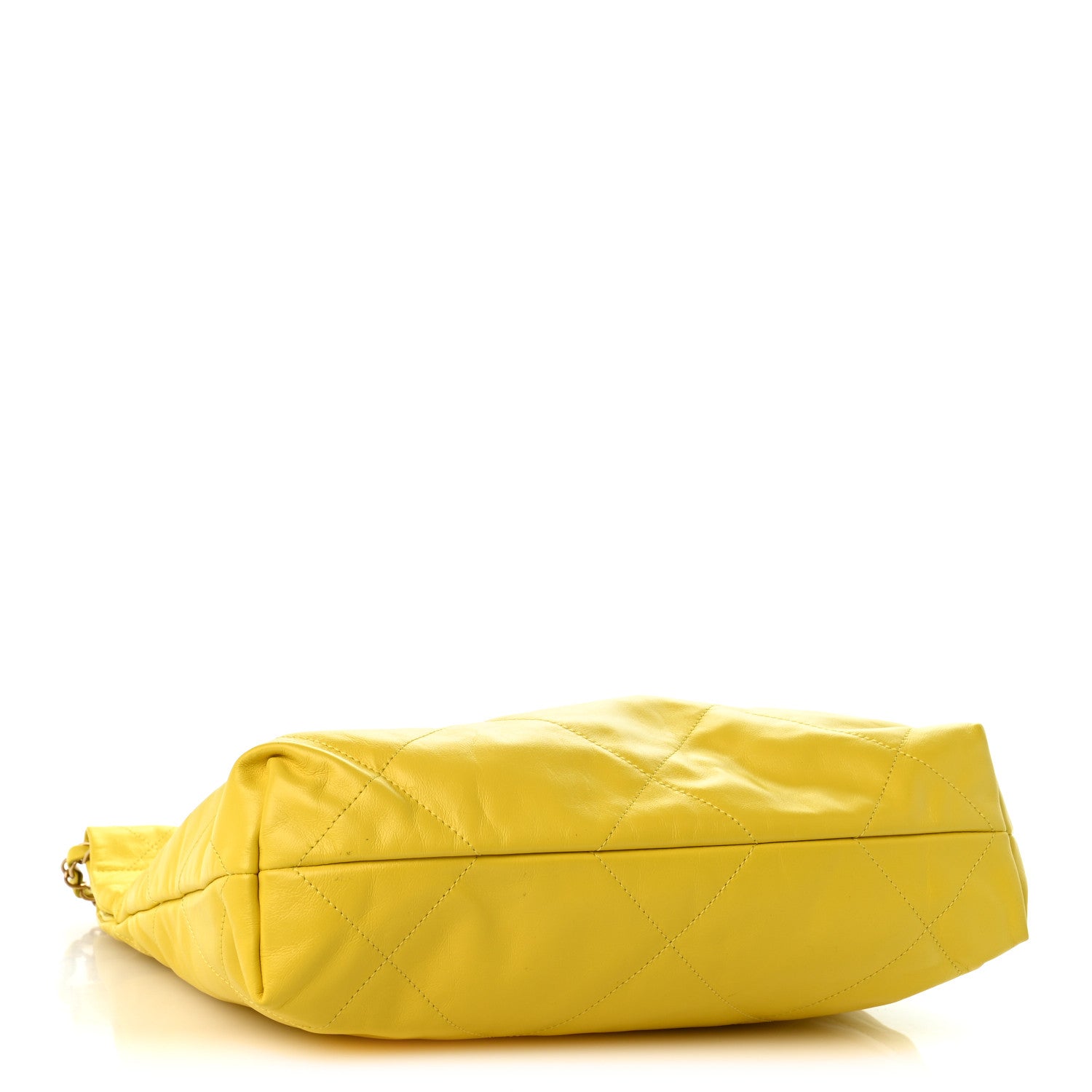 Shiny Calfskin Quilted Small Chanel 22 Yellow — view 5