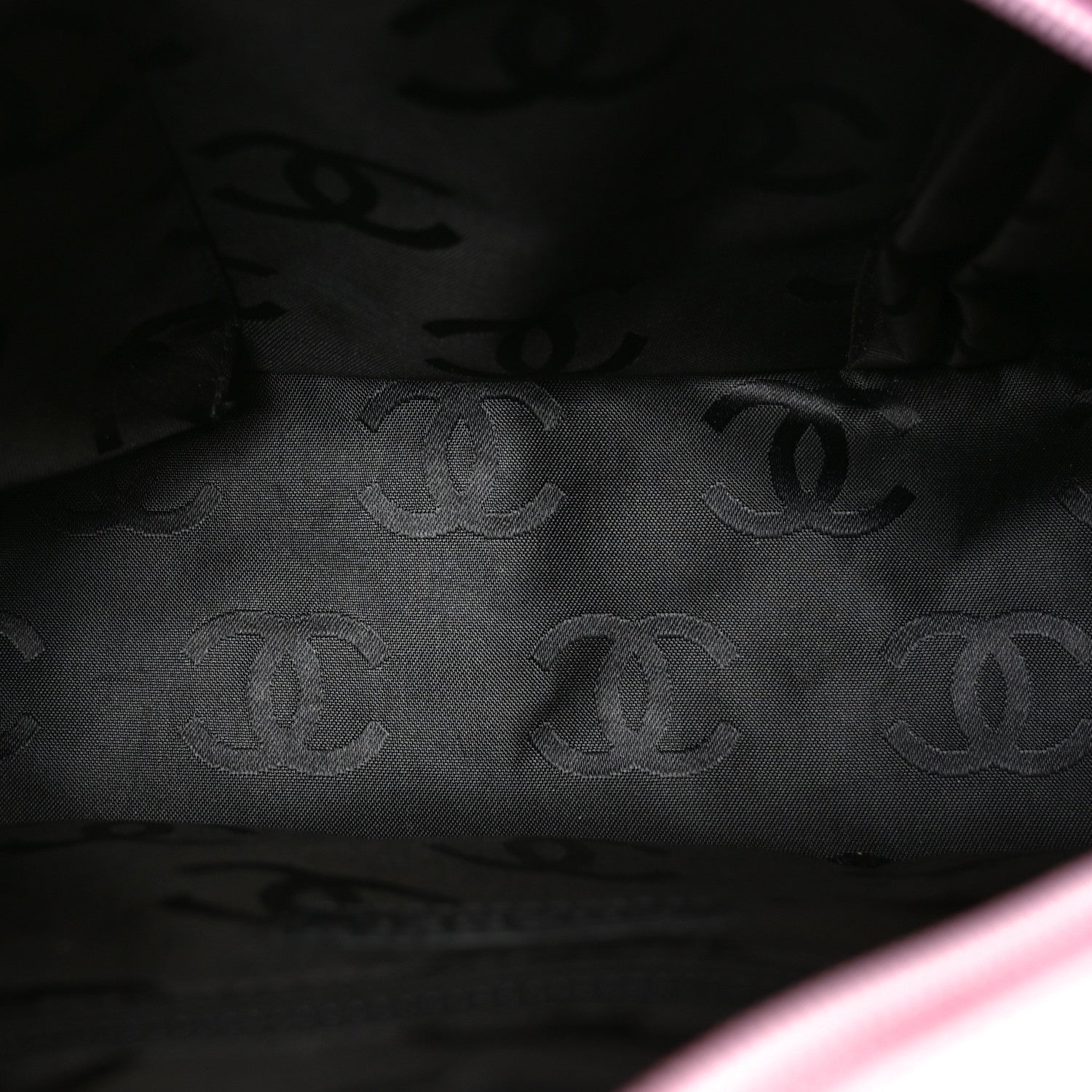 Calfskin Quilted Large Cambon Bowler Pink Black — view 5