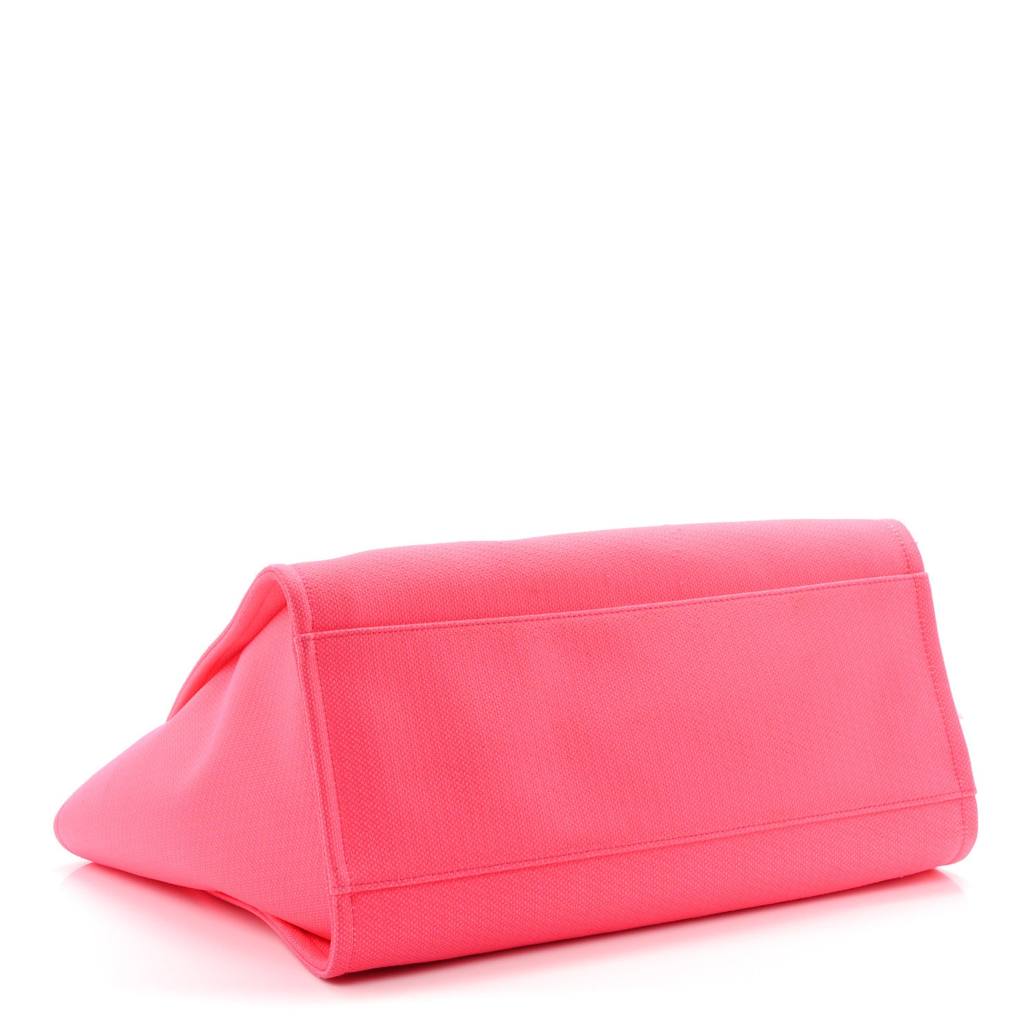 Mixed Fibers Calfskin Medium Deauville Tote Pink Orange — view 5