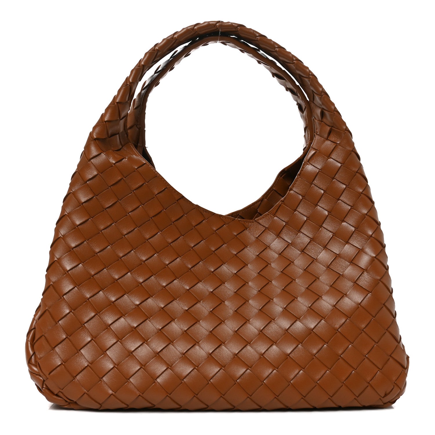 Nappa Intrecciato Medium Campana Shoulder Bag Tannin