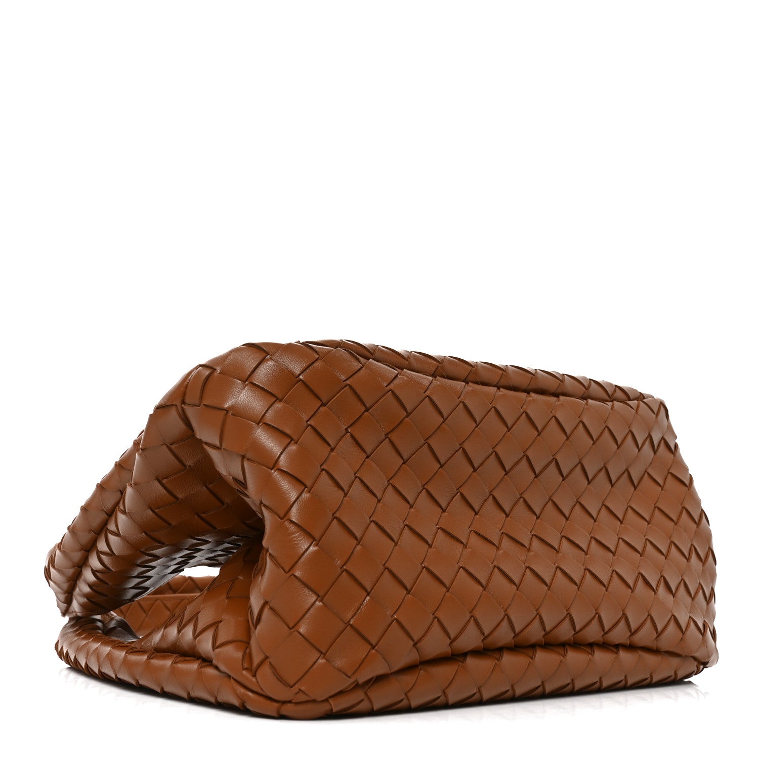Nappa Intrecciato Medium Campana Shoulder Bag Tannin — view 4