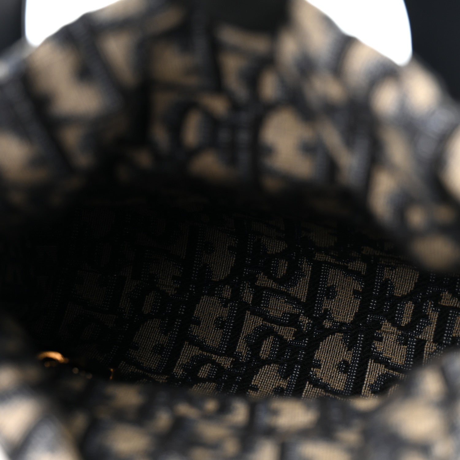 Wicker Oblique Mini Lady Dior Bag Blue — view 5