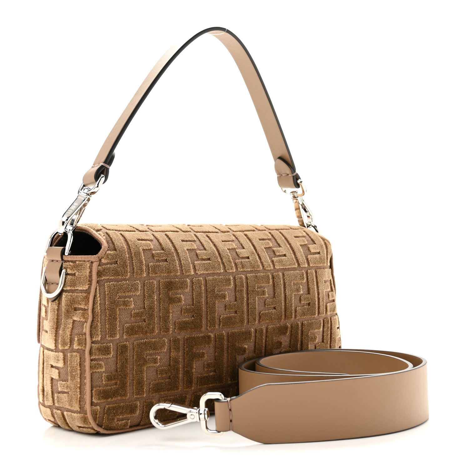 Velvet Jacquard FF Crystal Baguette Cappuccino — view 3
