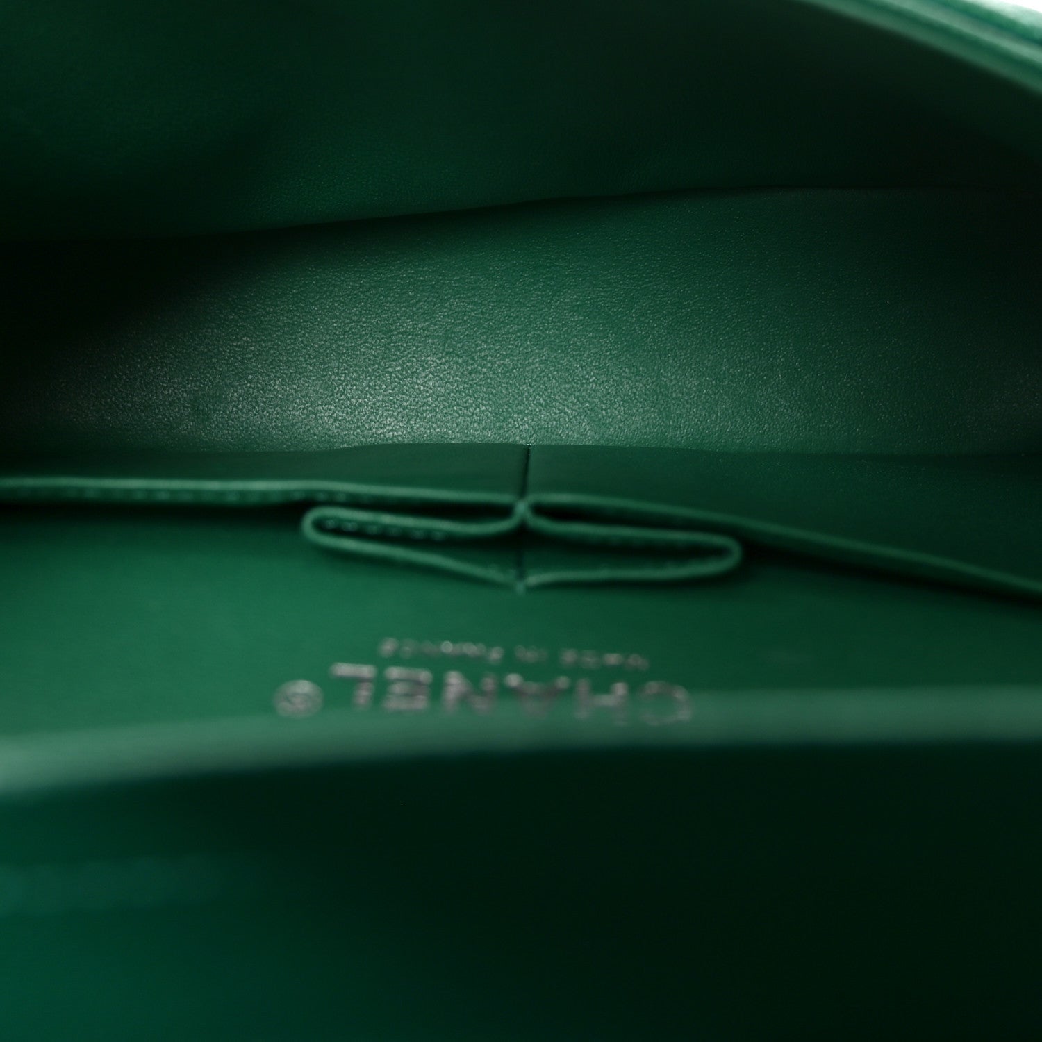 Caviar Quilted Small Double Flap Green — view 5