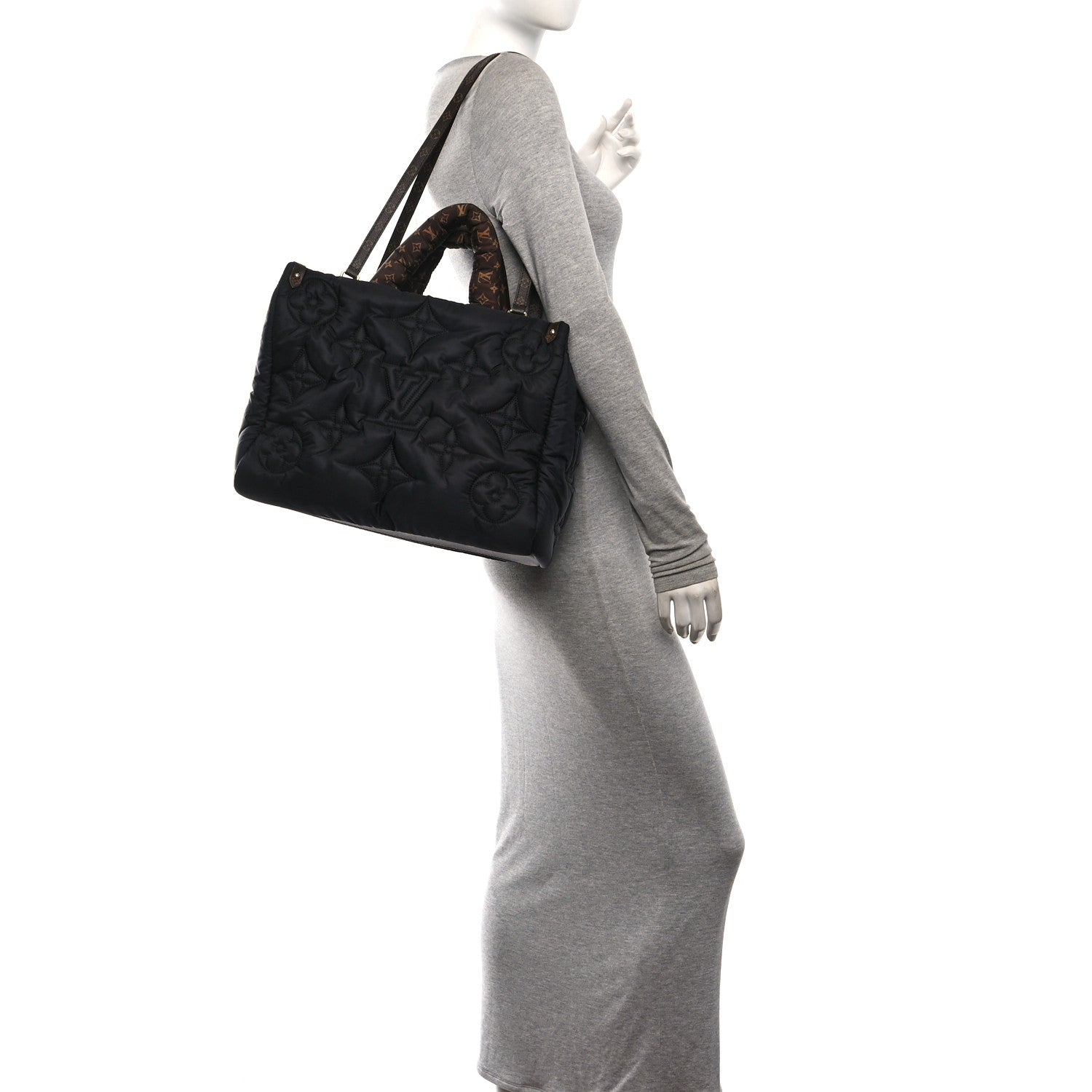 Econyl Monogram Pillow Giant Onthego MM Black — view 2