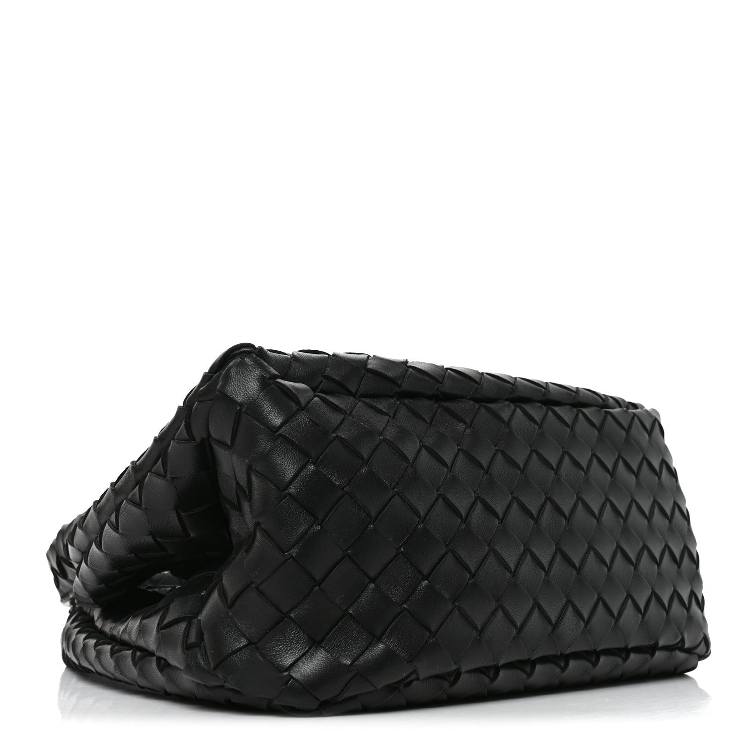 Nappa Intrecciato Small Campana Shoulder Bag Black — view 4