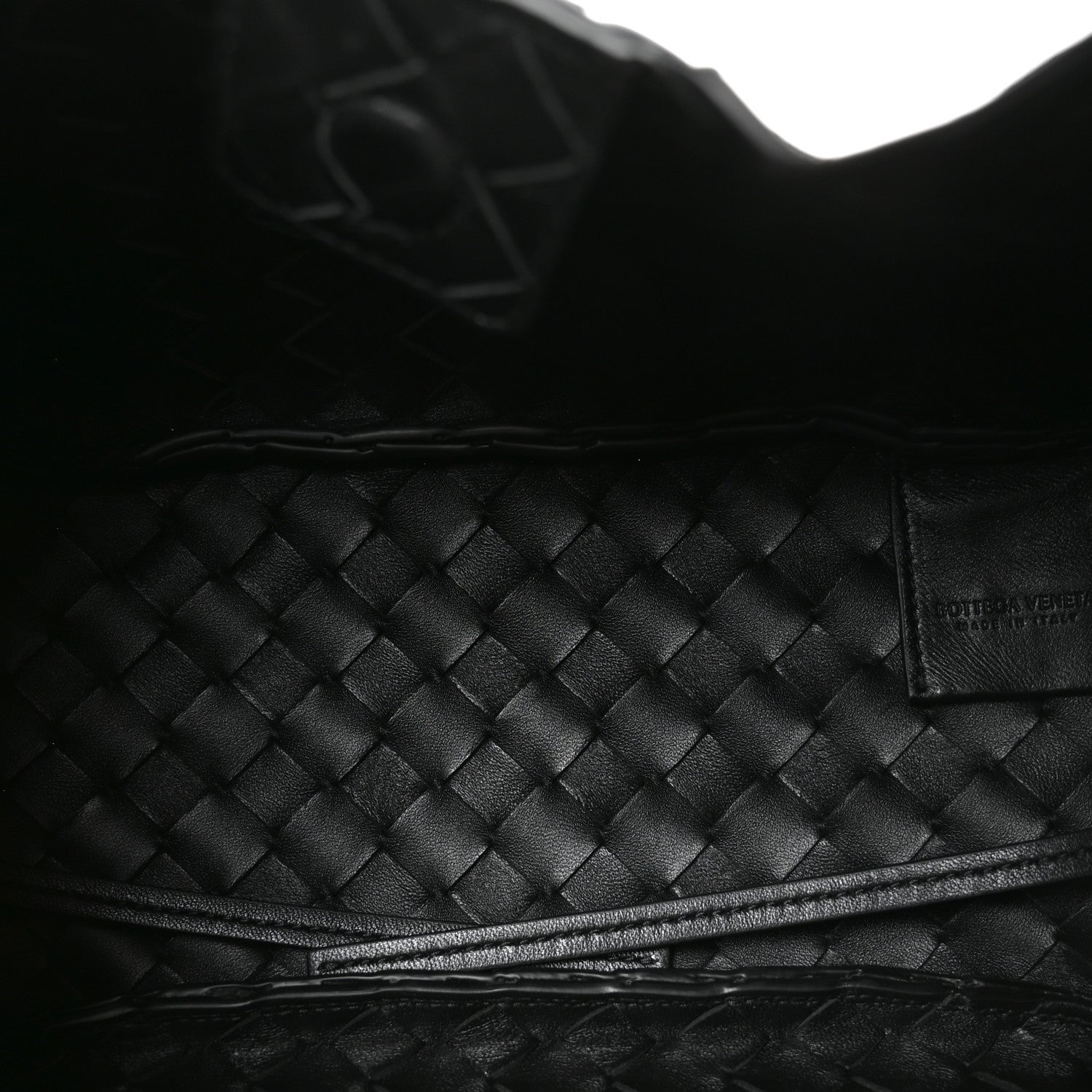 Nappa Intrecciato Small Campana Shoulder Bag Black — view 5