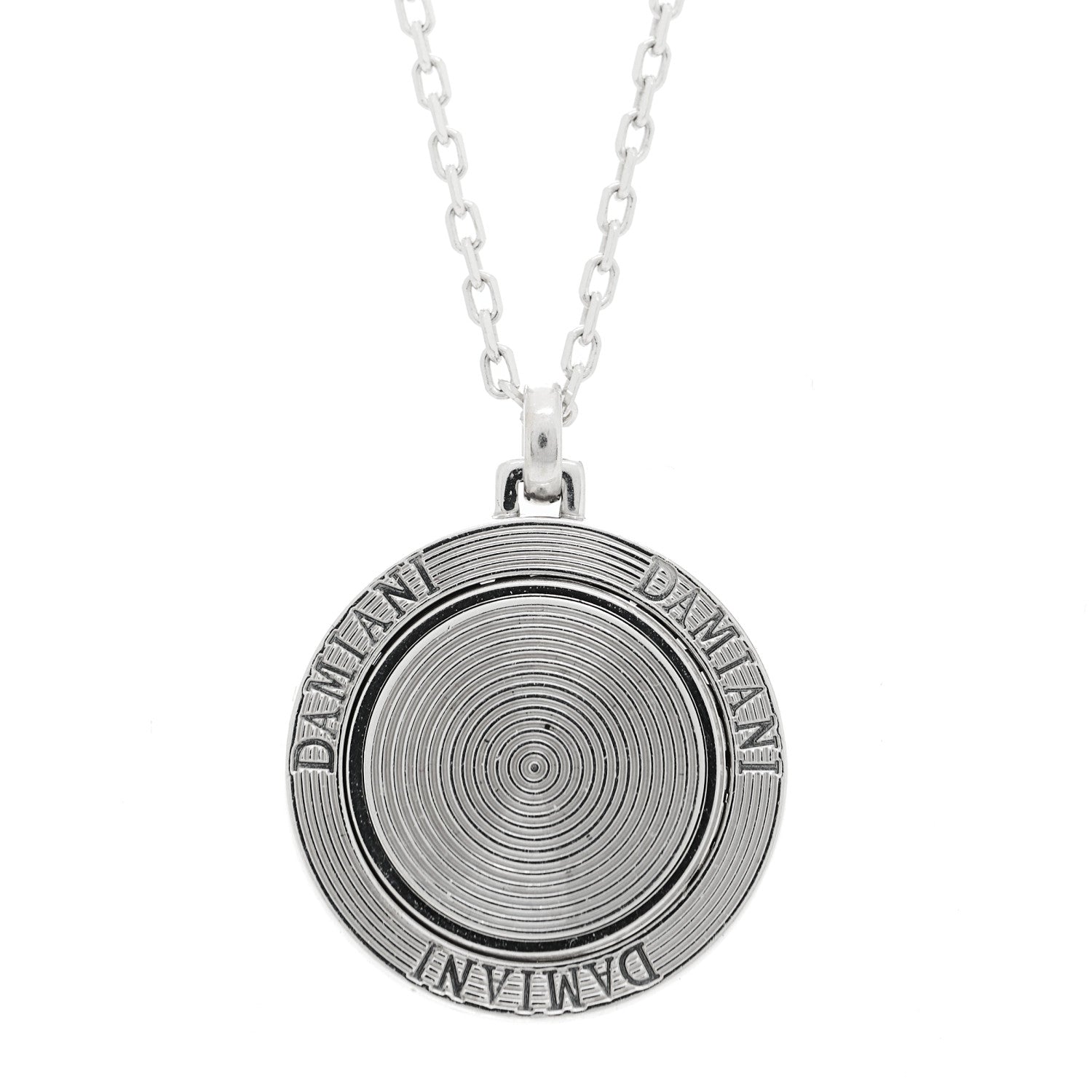 18K White Gold Diamond Orbital Pendant Necklace — view 5
