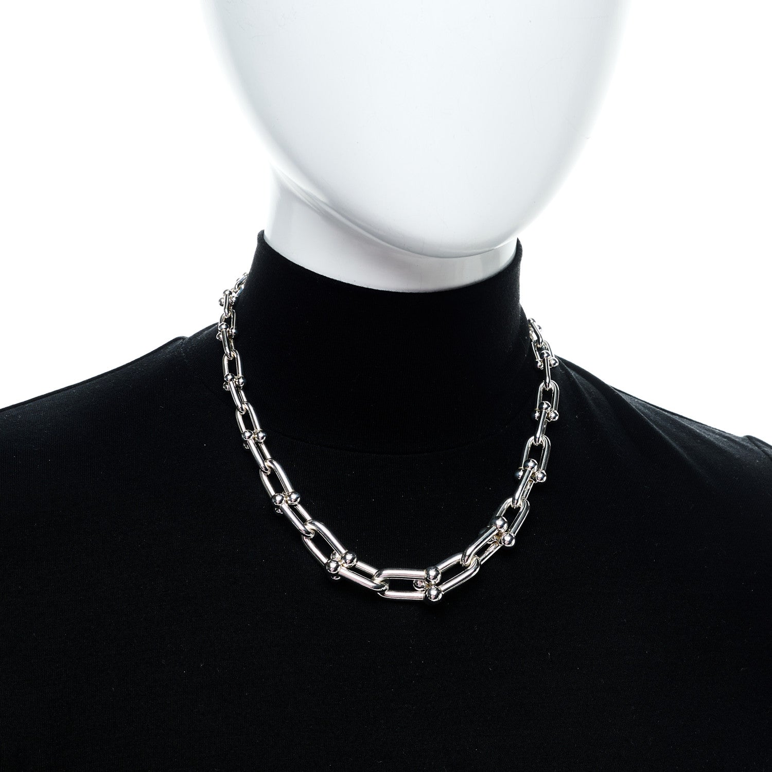 Sterling Silver HardWear Graduated Link Necklace — view 2