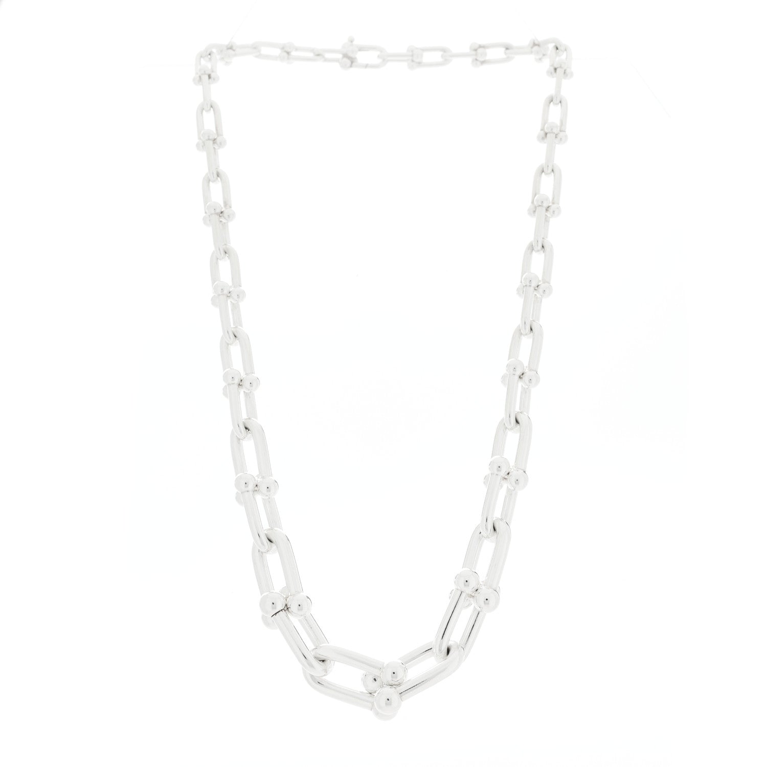Sterling Silver HardWear Graduated Link Necklace — view 3