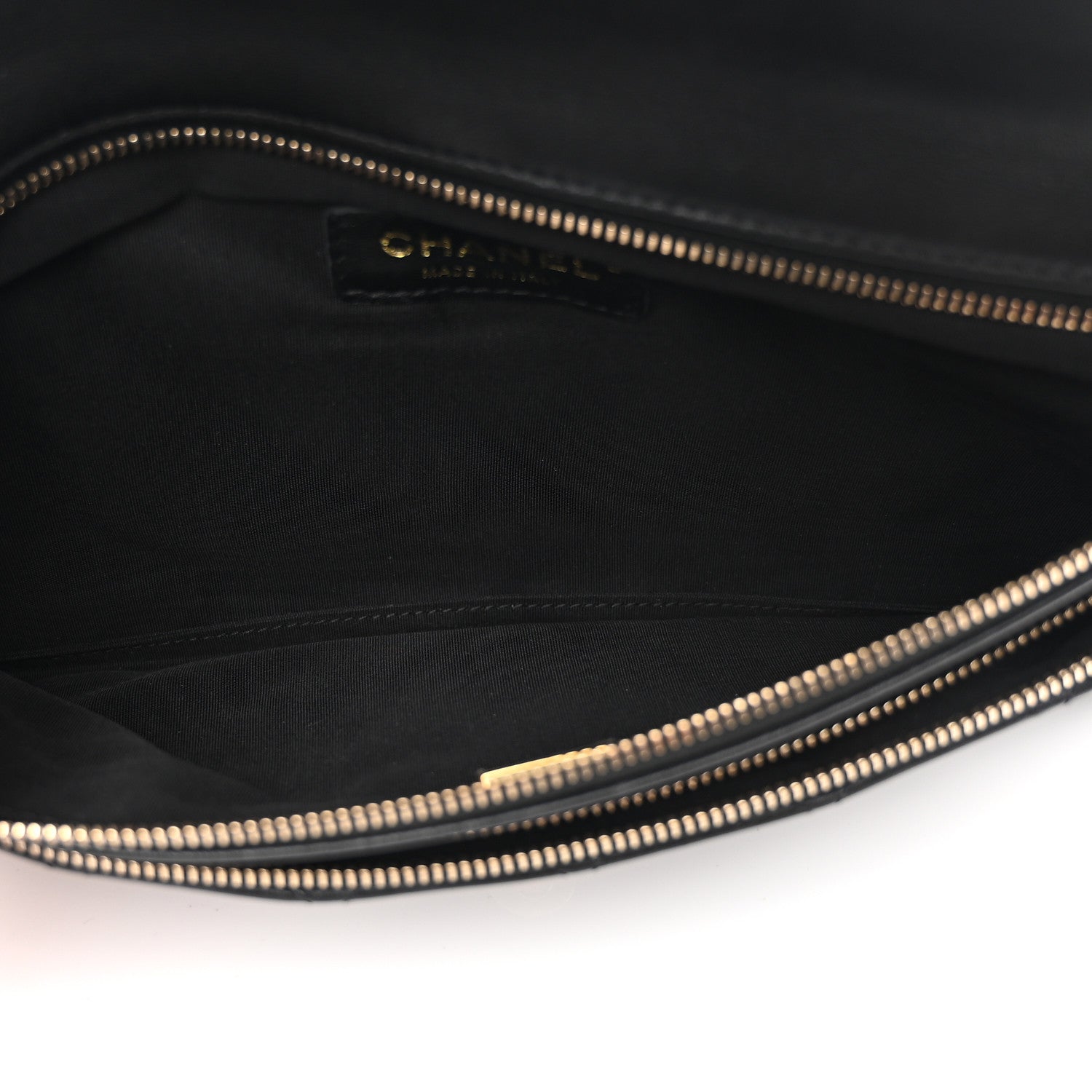 Lambskin Quilted Flap Clutch Black — view 5
