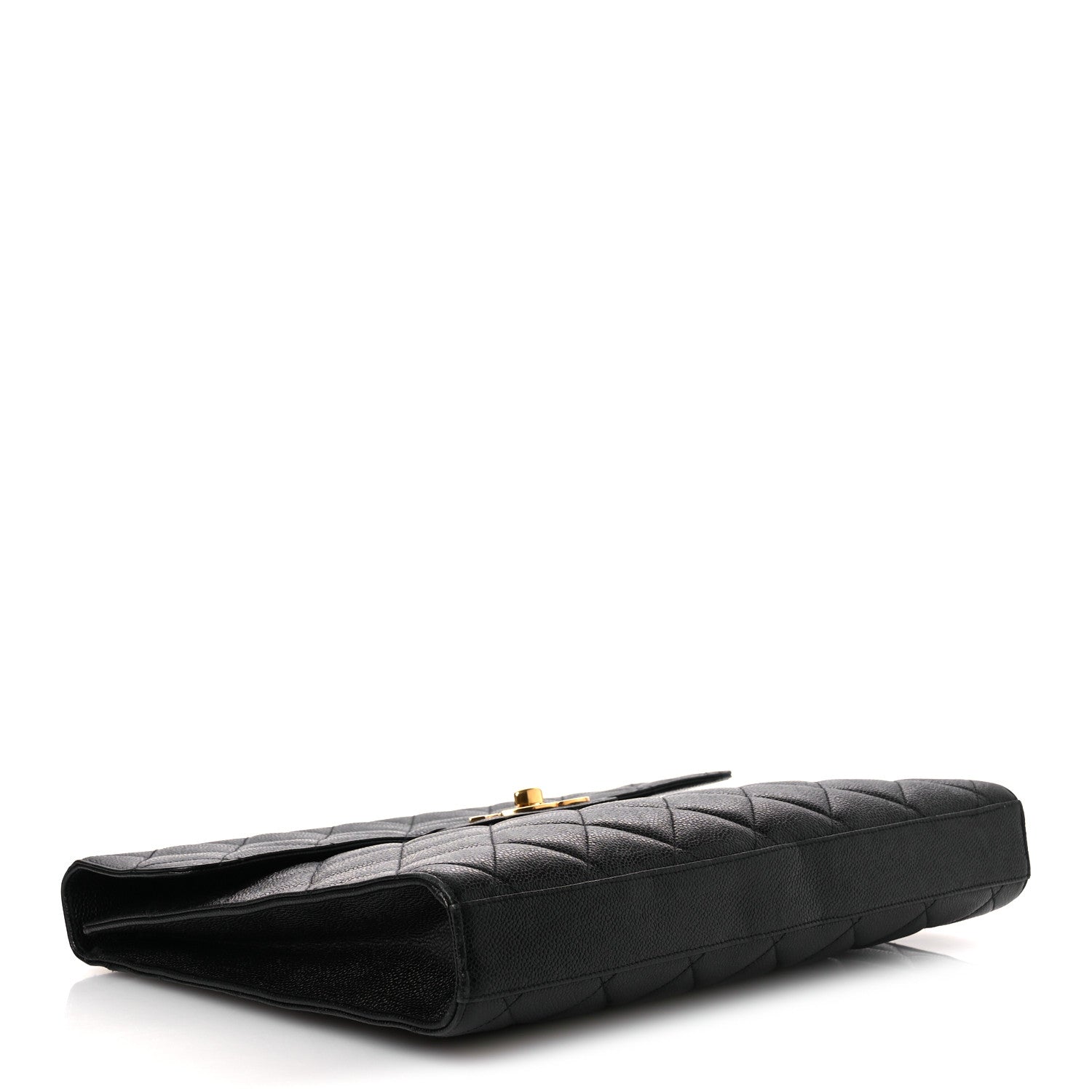 Caviar Quilted Briefcase Laptop Bag Black — view 4