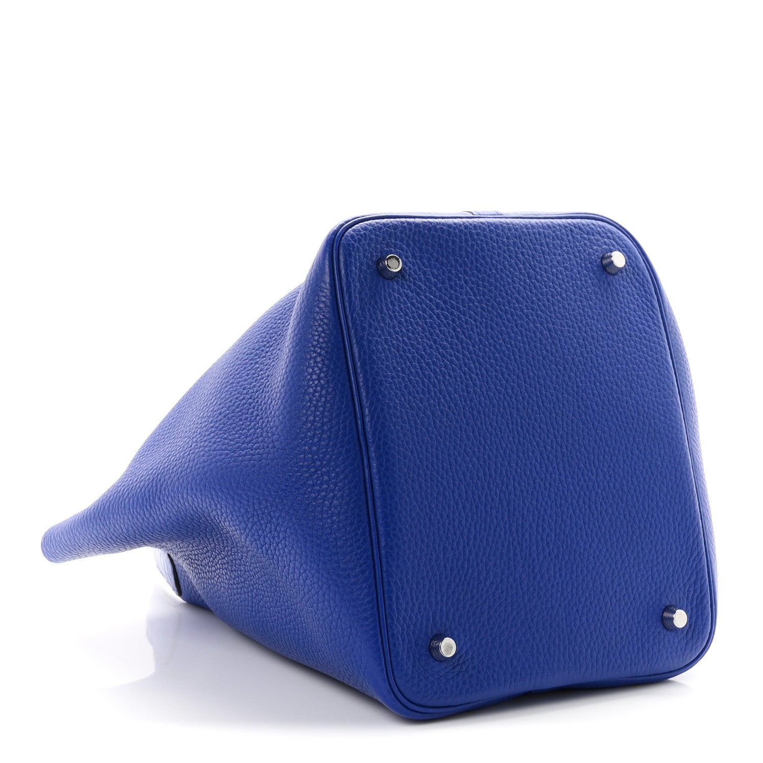 Taurillon Clemence Matte Alligator Picotin Lock Touch 22 MM Bleu Electrique — view 4
