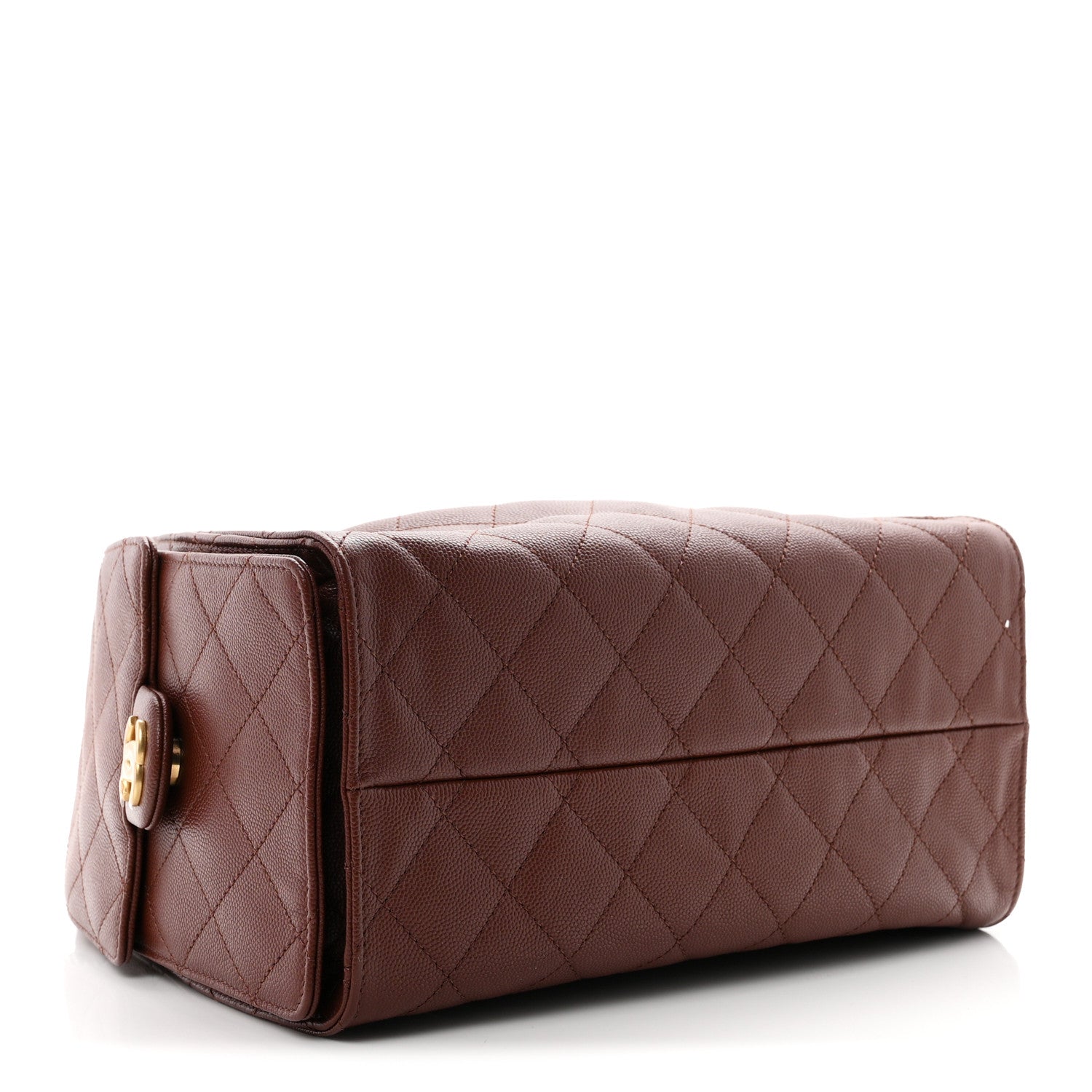 Caviar Quilted Small Chanel 25 Handbag Brown — view 4
