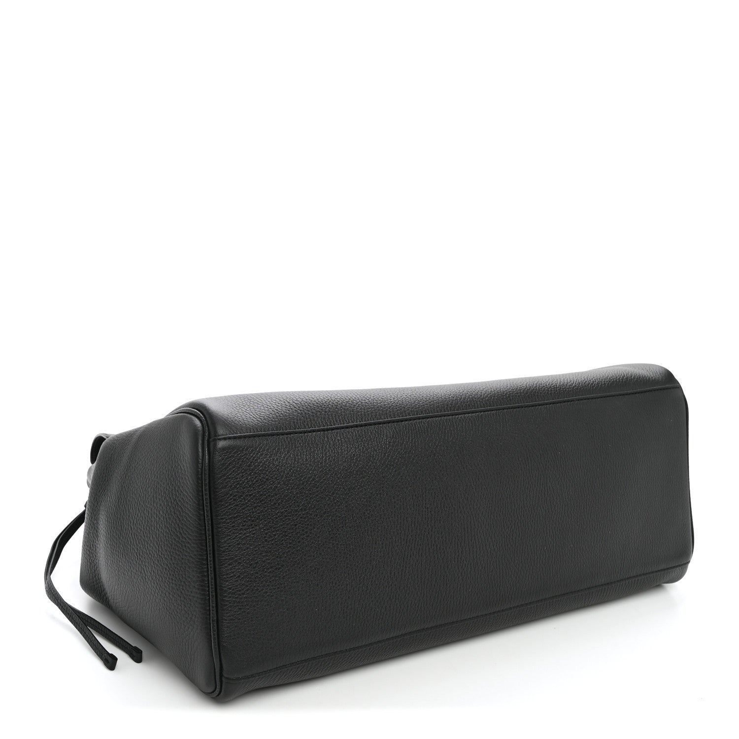 Grained Calfskin Large Urban Essentials Shopping Bag Black — view 4
