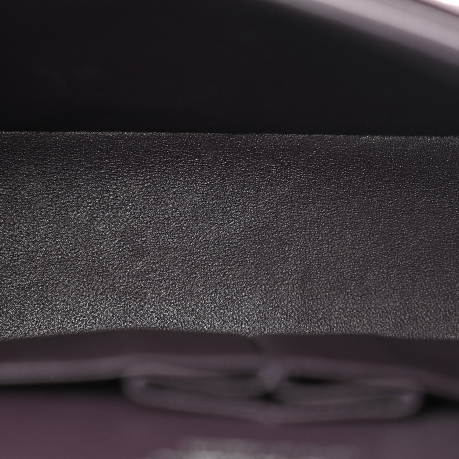 Lambskin Quilted Medium Double Flap Dark Purple — view 5