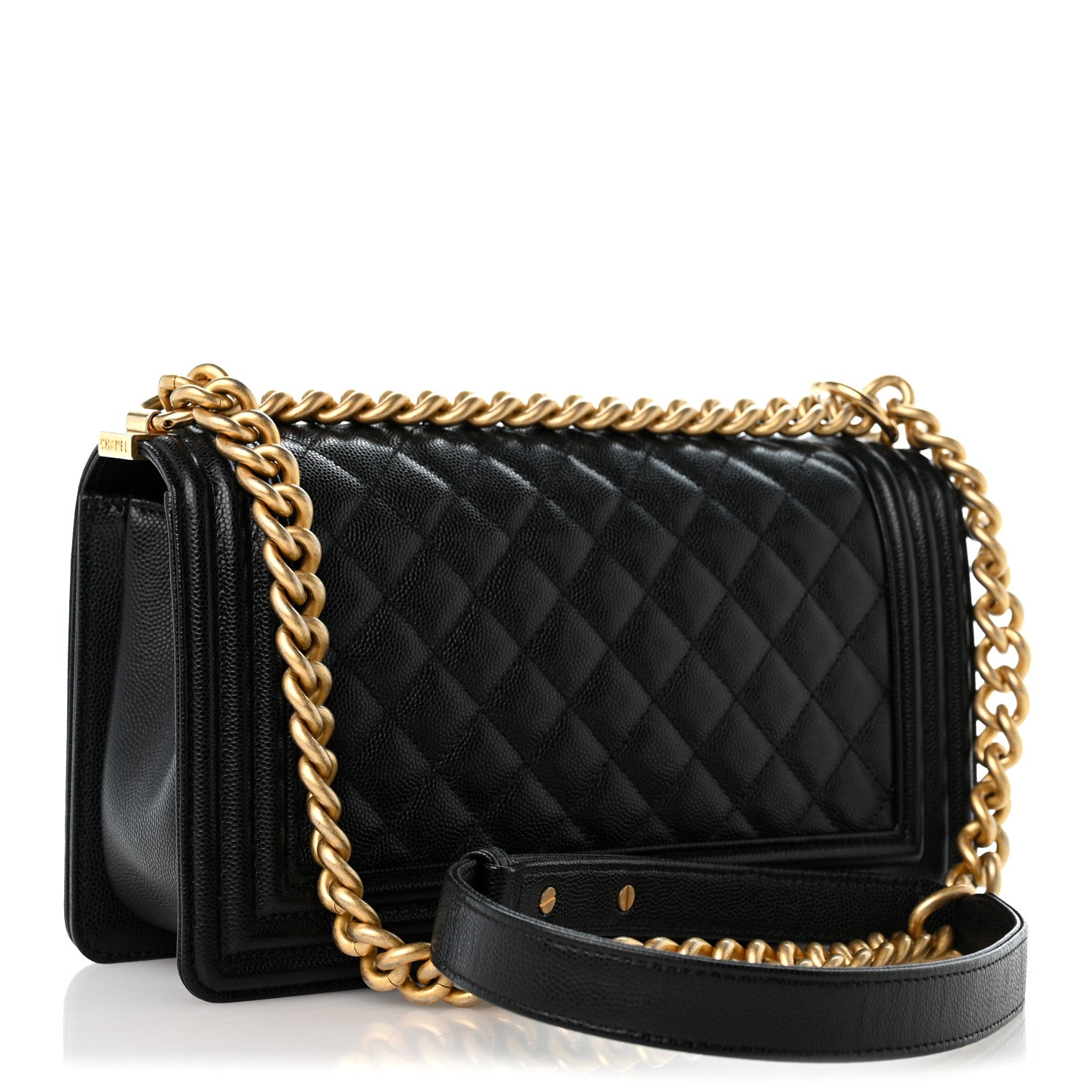 Caviar Quilted Medium Boy Flap Black — view 3
