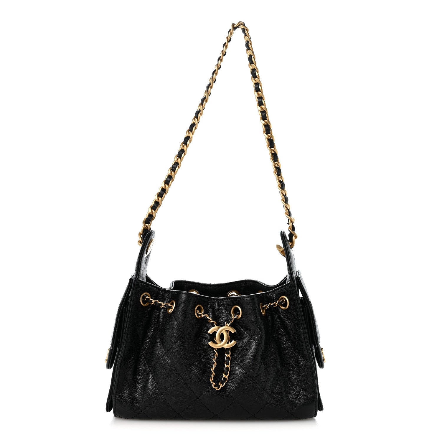 Caviar Quilted Mini Chanel 25 Handbag Black