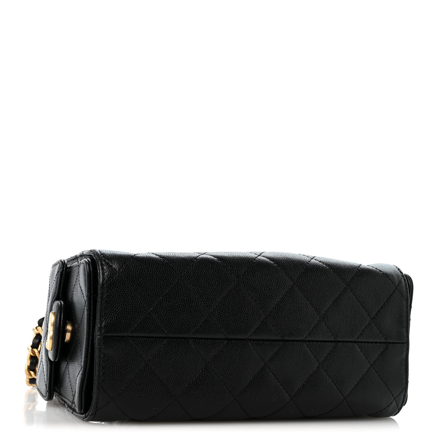 Caviar Quilted Mini Chanel 25 Handbag Black — view 4