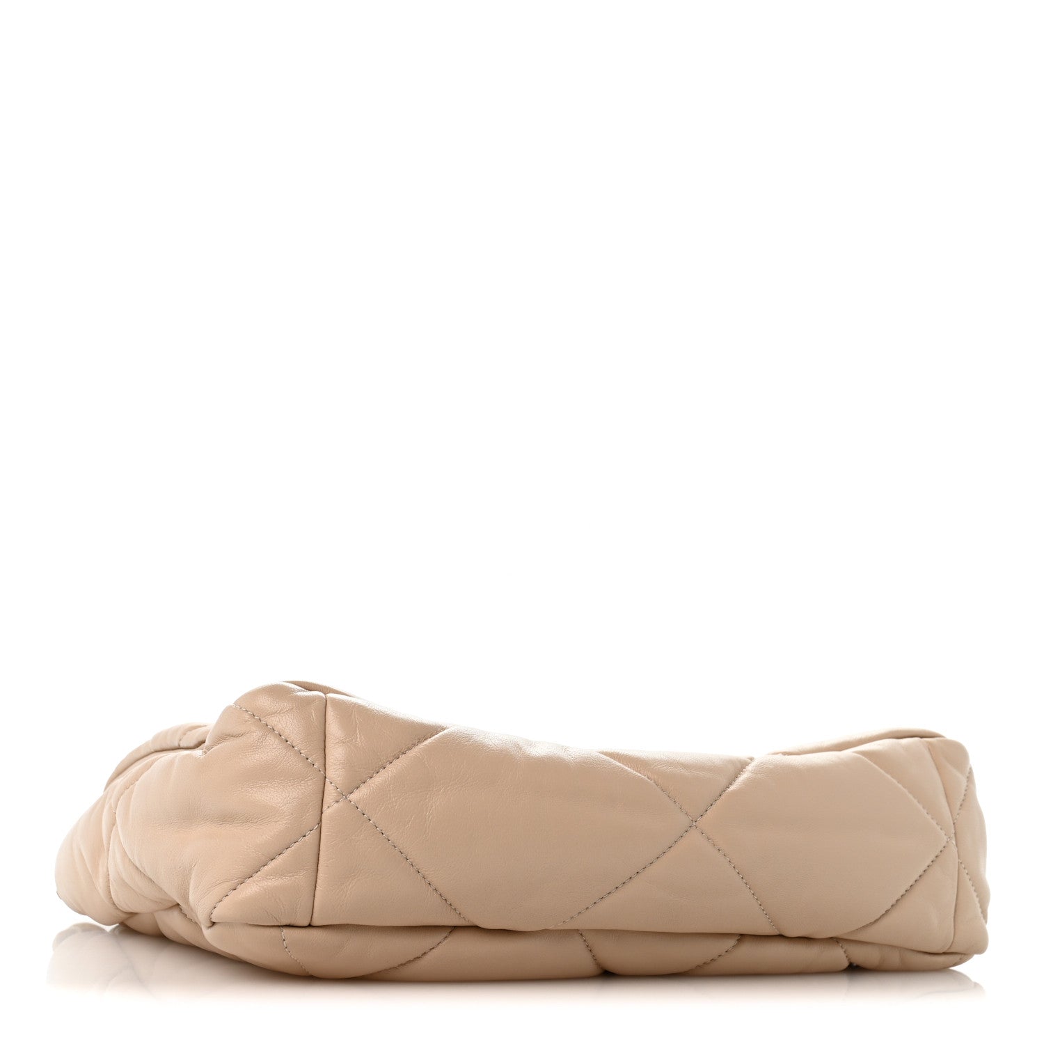 Lambskin Quilted Large Chanel 19 Flap Beige — view 4