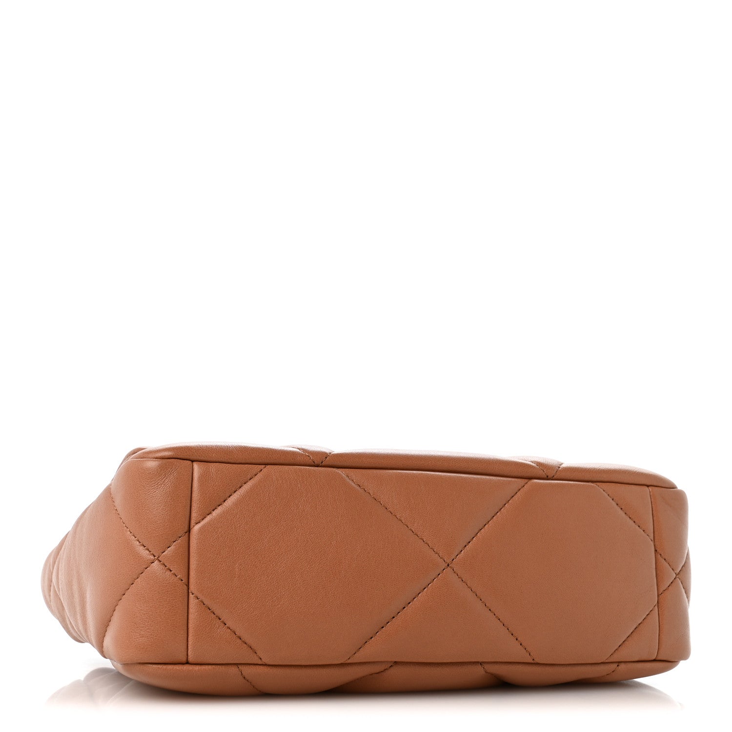 Lambskin Quilted Medium Chanel 19 Flap Brown — view 4