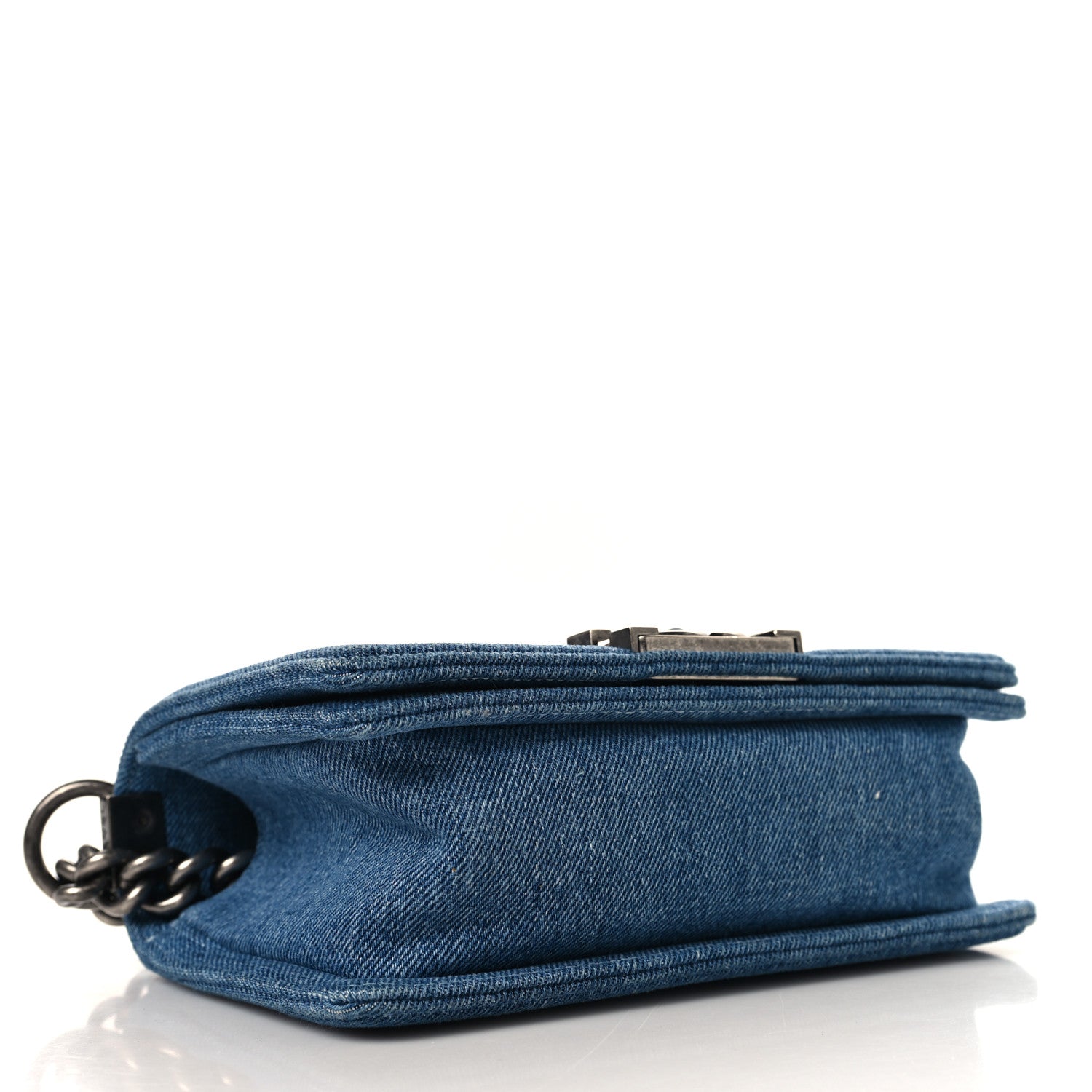 Denim Quilted Small Boy Flap Blue — view 4