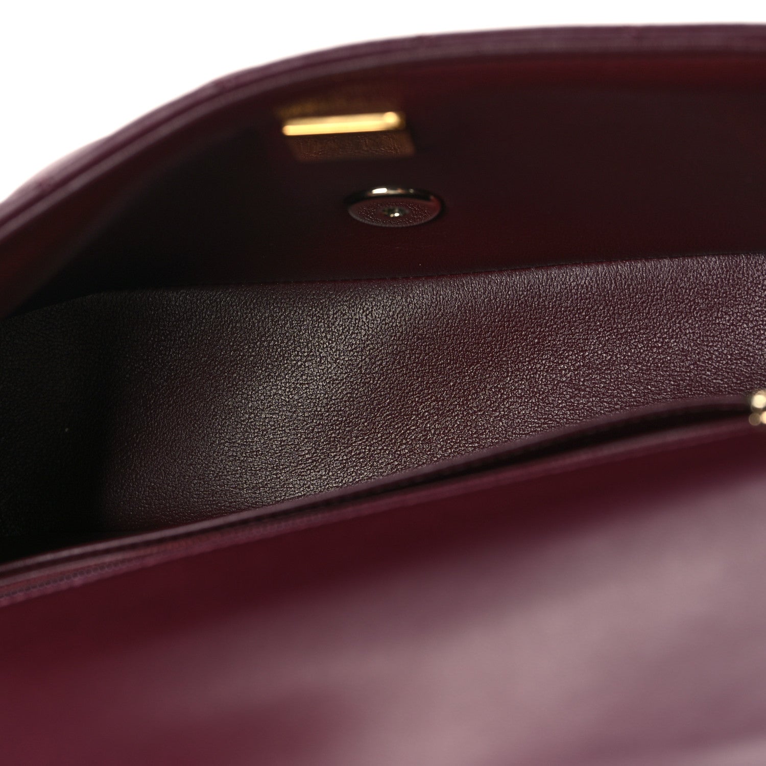 Lambskin Quilted Mini Top Handle Rectangular Flap Burgundy — view 5