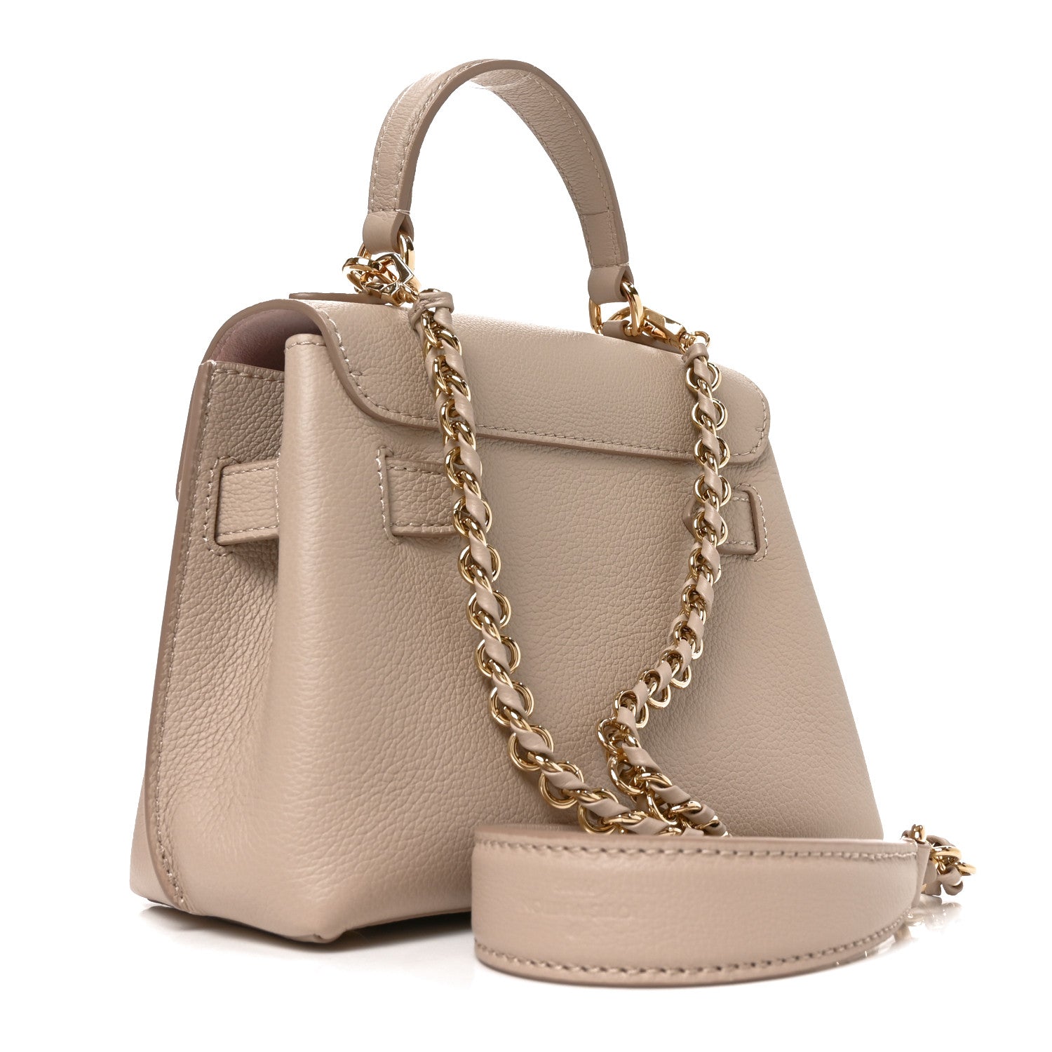 Soft Calfskin Mini Lockme Ever Greige — view 2
