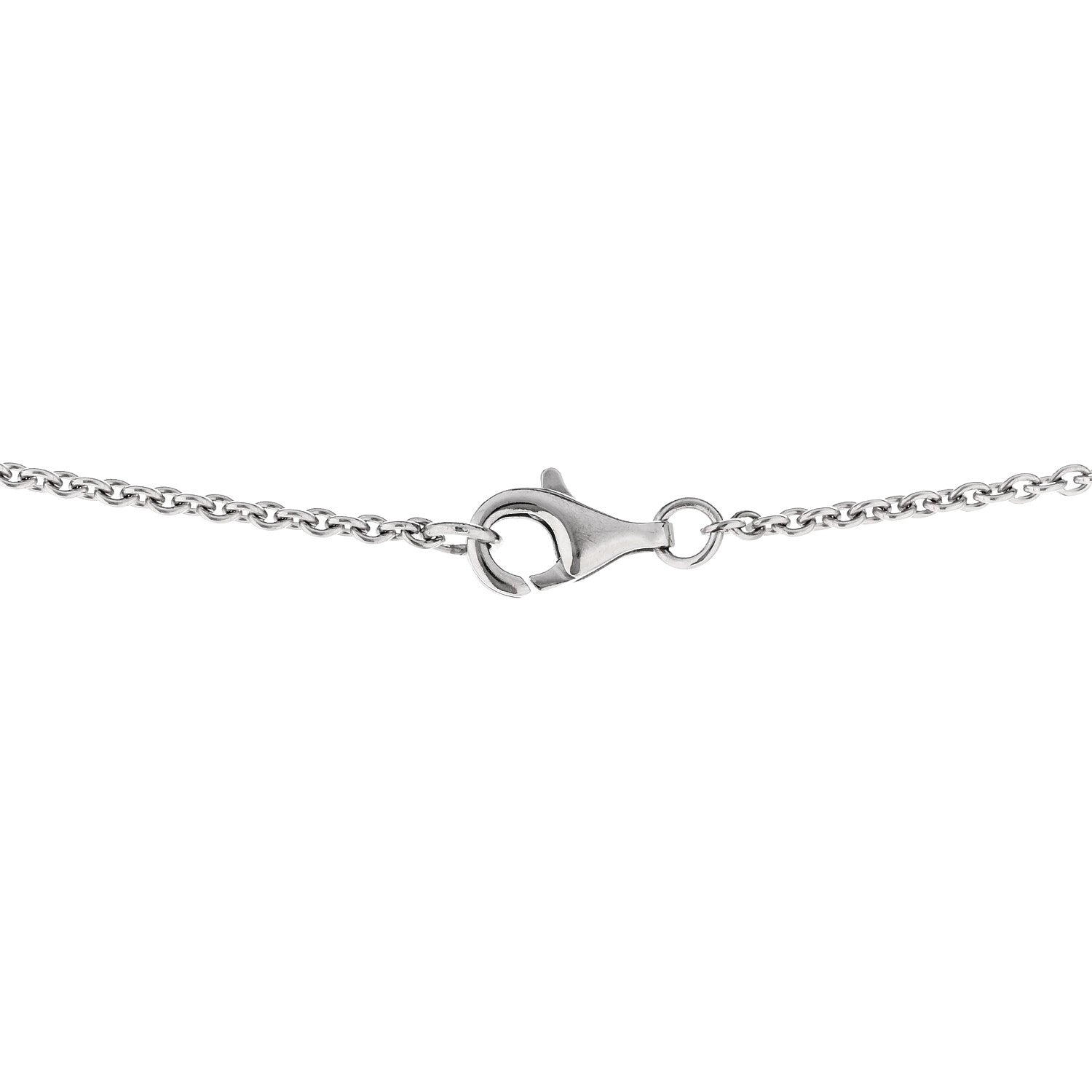 18K White Gold Diamond Bouton de Camelia Pendant Necklace — view 5