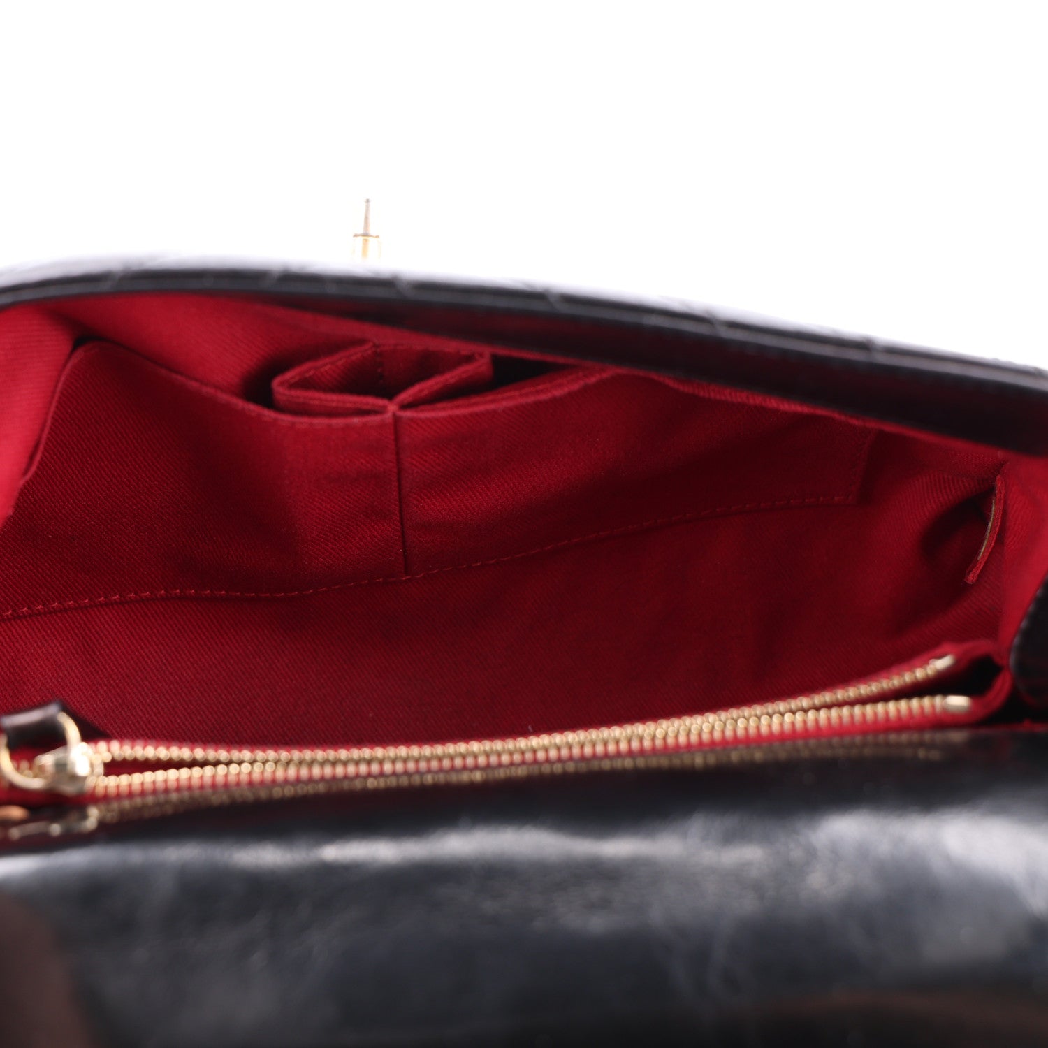 Aged Calfskin Chevron Quilted Small Coco Handle Flap Black — view 5