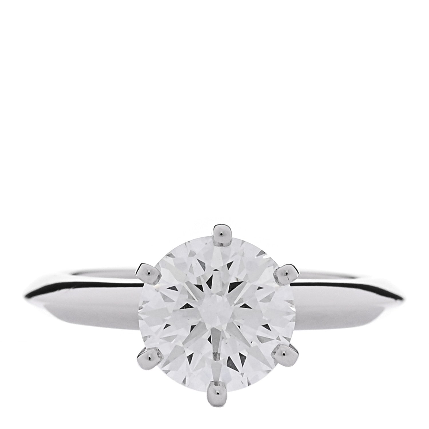 Platinum Diamond 1.36ct Solitaire Engagement Ring 45 3.25