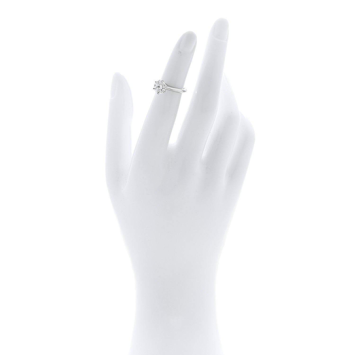 Platinum Diamond 1.36ct Solitaire Engagement Ring 45 3.25 — view 2