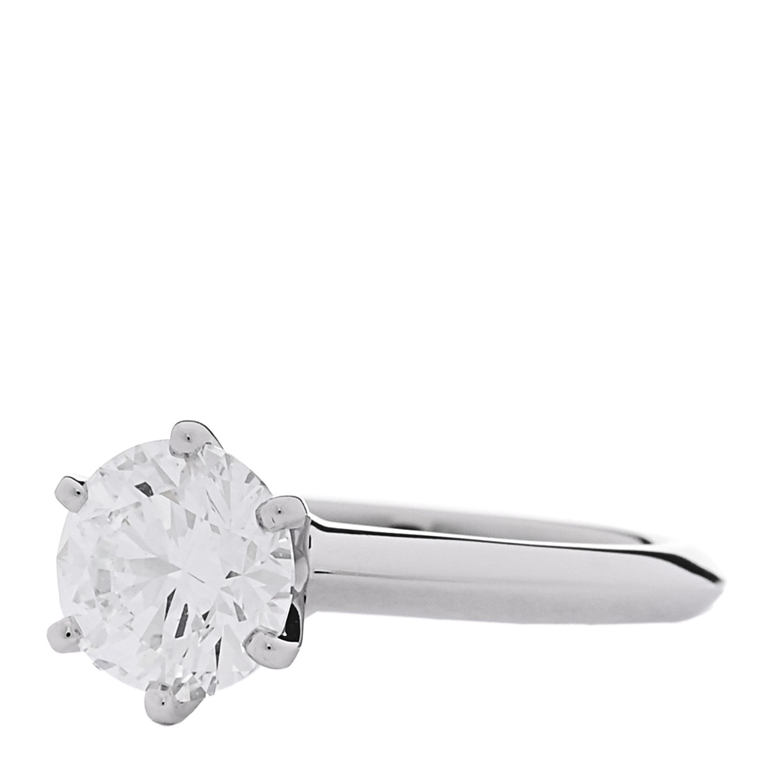 Platinum Diamond 1.36ct Solitaire Engagement Ring 45 3.25 — view 3