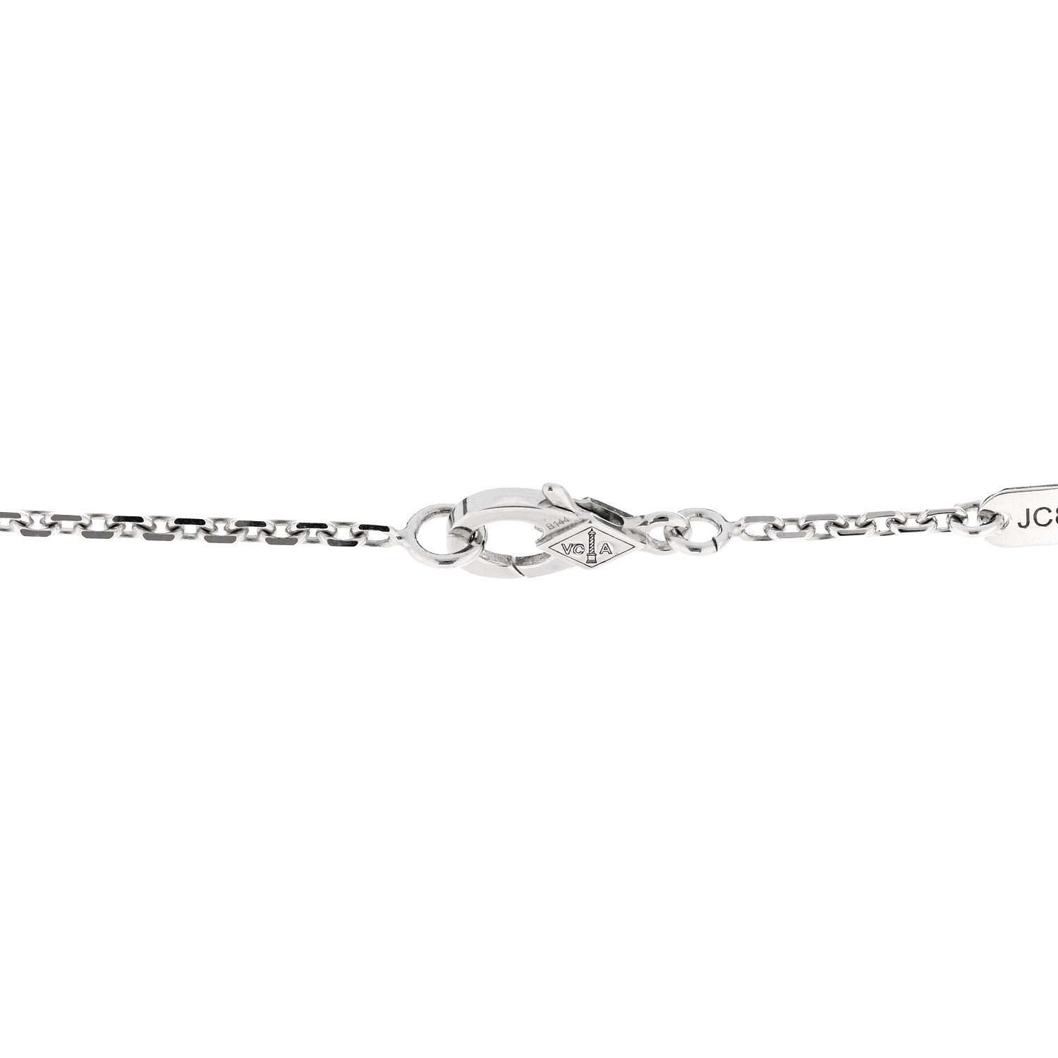 18K White Gold Diamond Magic Alhambra Pendant Necklace — view 5