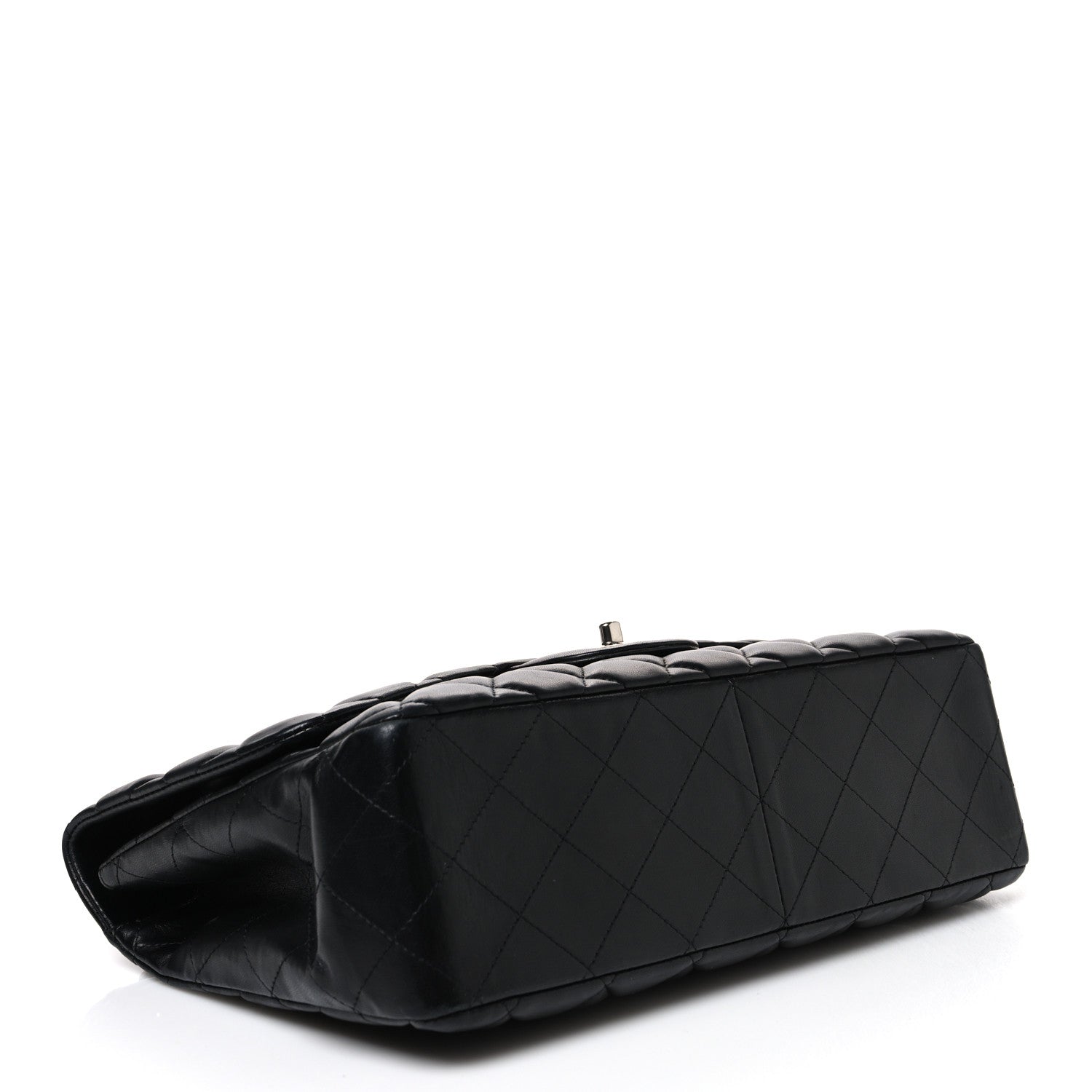 Lambskin Quilted Jumbo Single Flap Black — view 4
