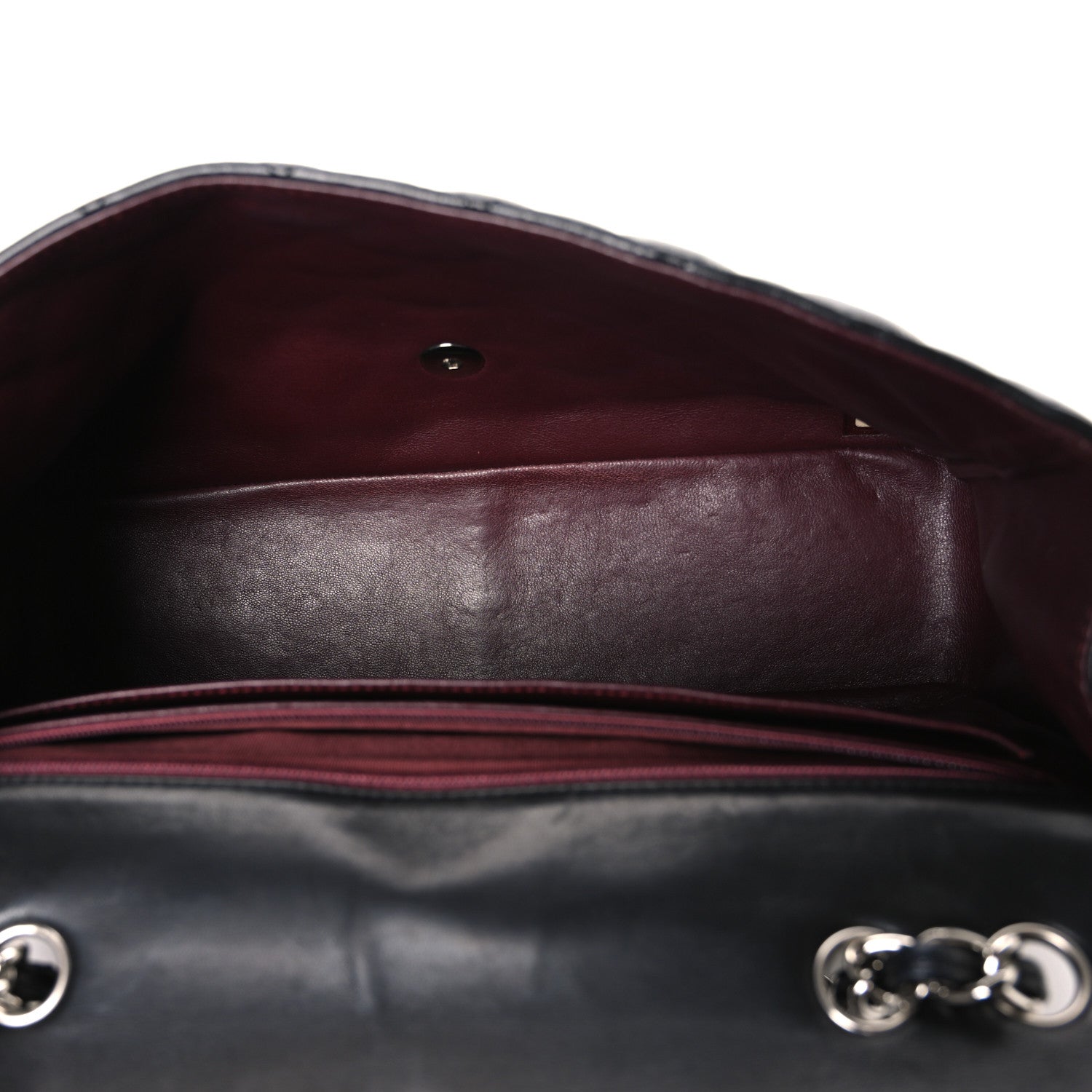 Lambskin Quilted Jumbo Single Flap Black — view 5