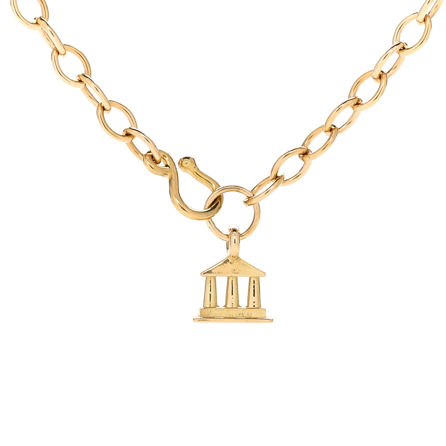 18K Yellow Gold Extra Small Oval Chain 24" — view 4