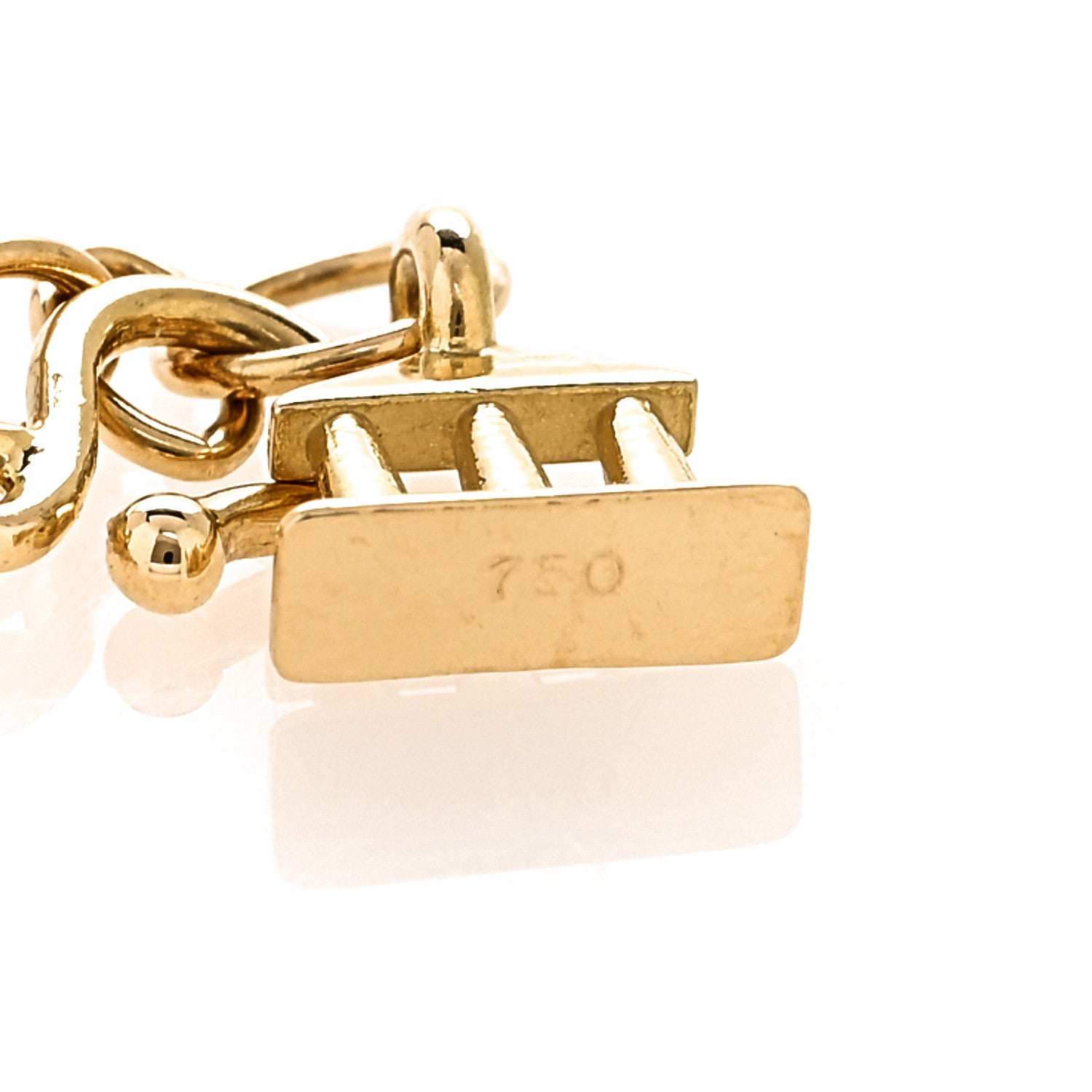 18K Yellow Gold Extra Small Oval Chain 24" — view 5