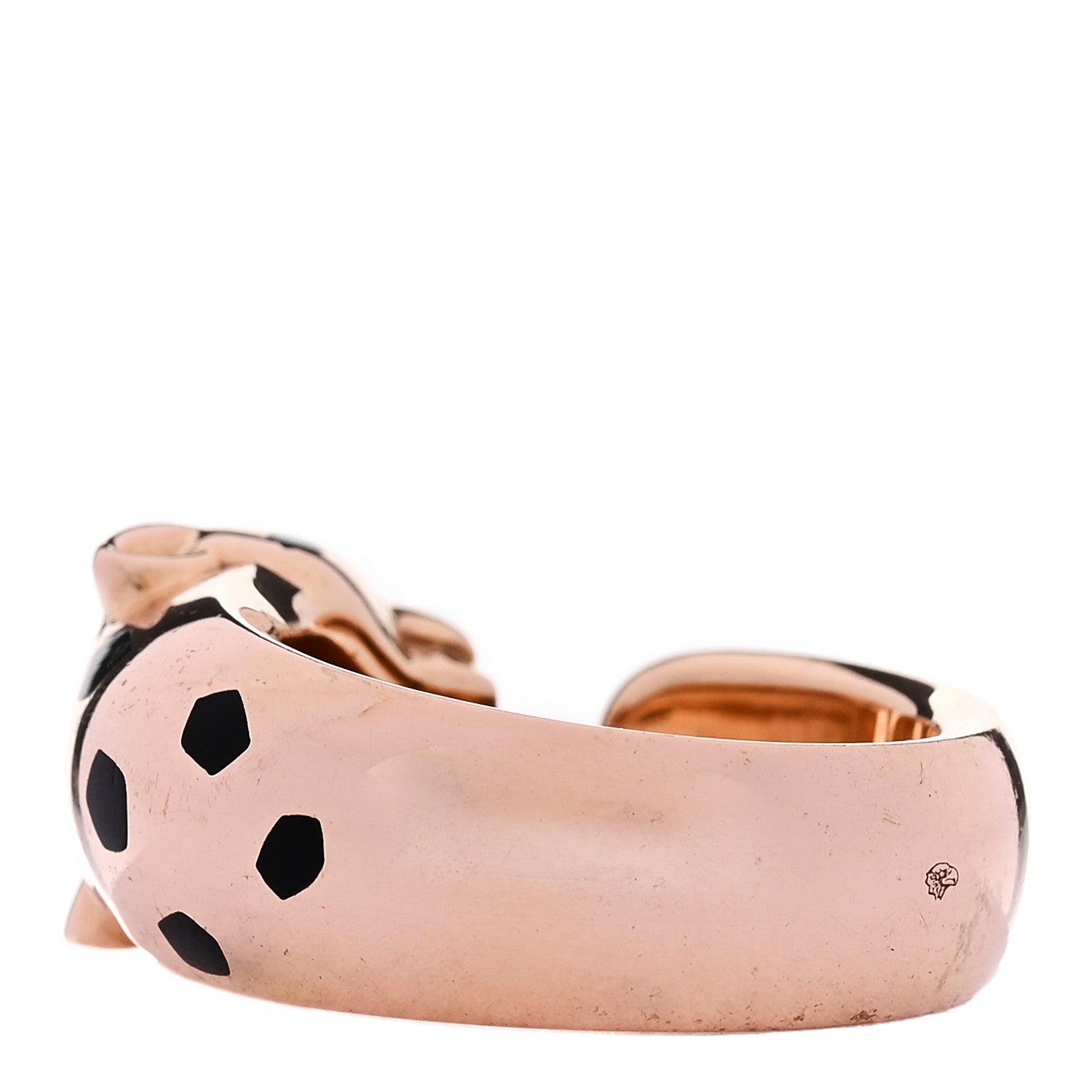 18K Pink Gold Black Lacquer Tsavorite Black Onyx Medium Panthere De Cartier Ring 50 5.5 — view 3