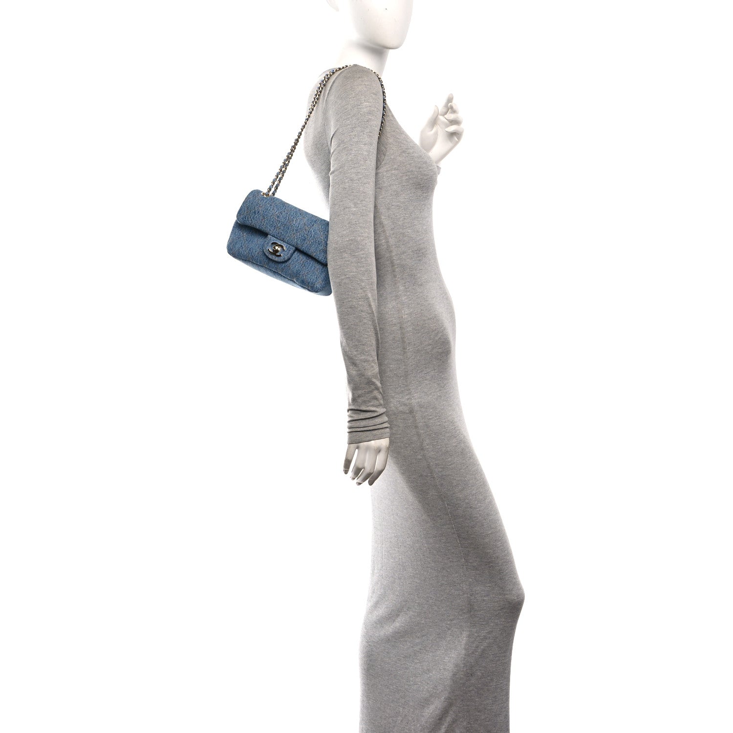 Denim Mini Souplissimo Flap Blue — view 2