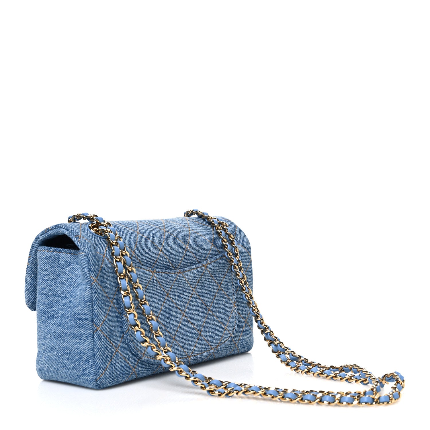 Denim Mini Souplissimo Flap Blue — view 3